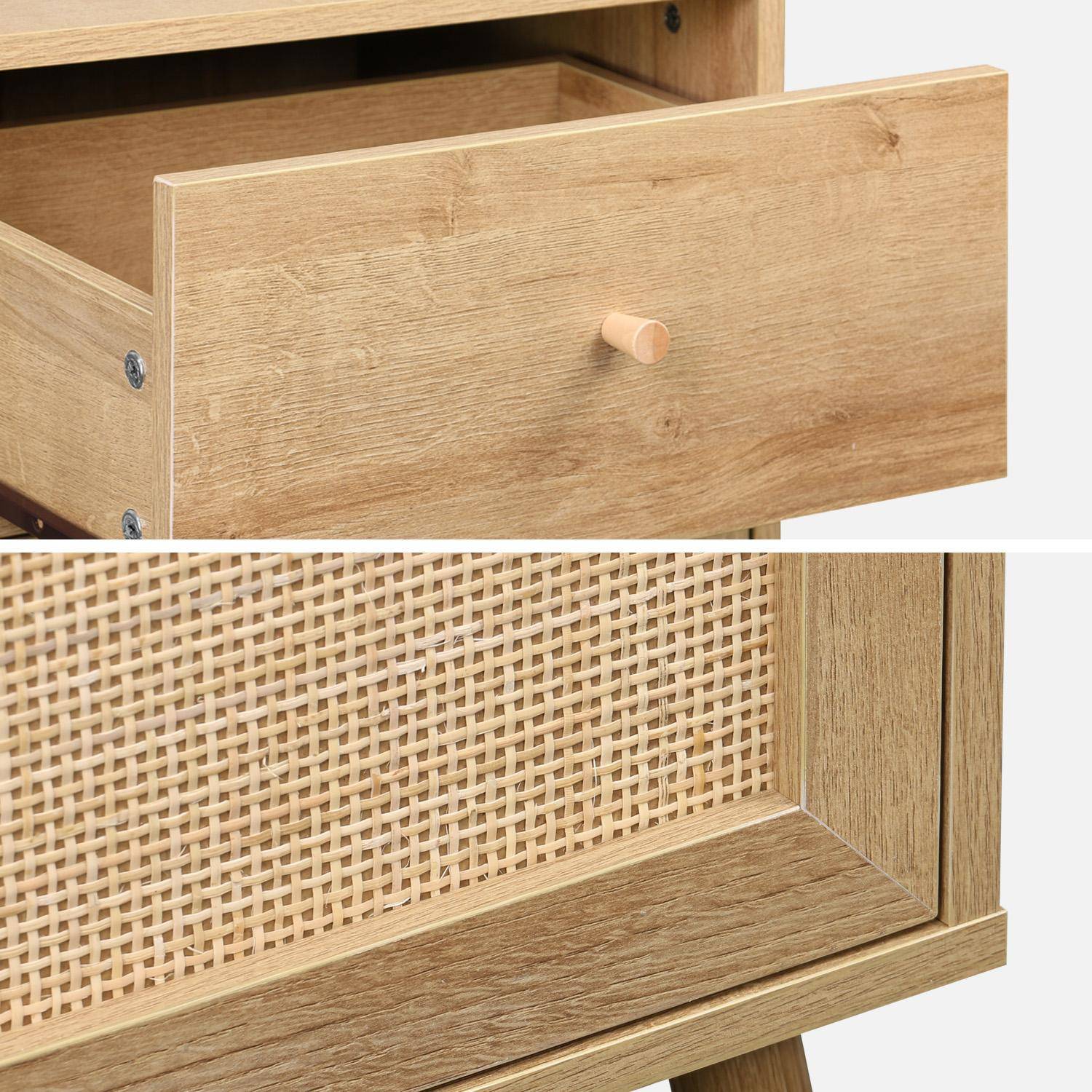 Mueble de baño decoración madera, Boheme, Natural, 45x36x90 cm,sweeek,Photo6