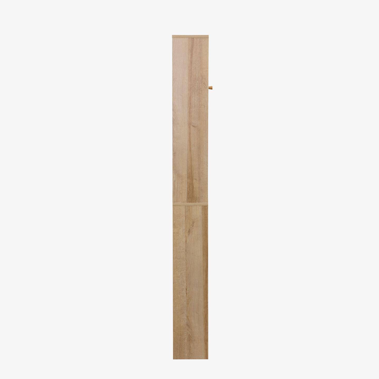 Etagère meuble WC décor bois et cannage Bohème 1 étagère 64 x 20 x 180 cm naturel Photo4