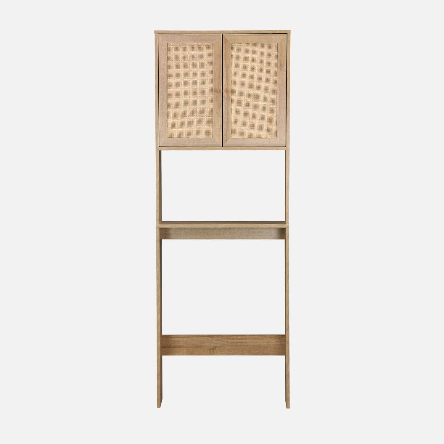 Wc-meubelplank decor hout en rotan Boheemse 1 plank 64 x 20 x 180 cm natuurlijk,sweeek,Photo3