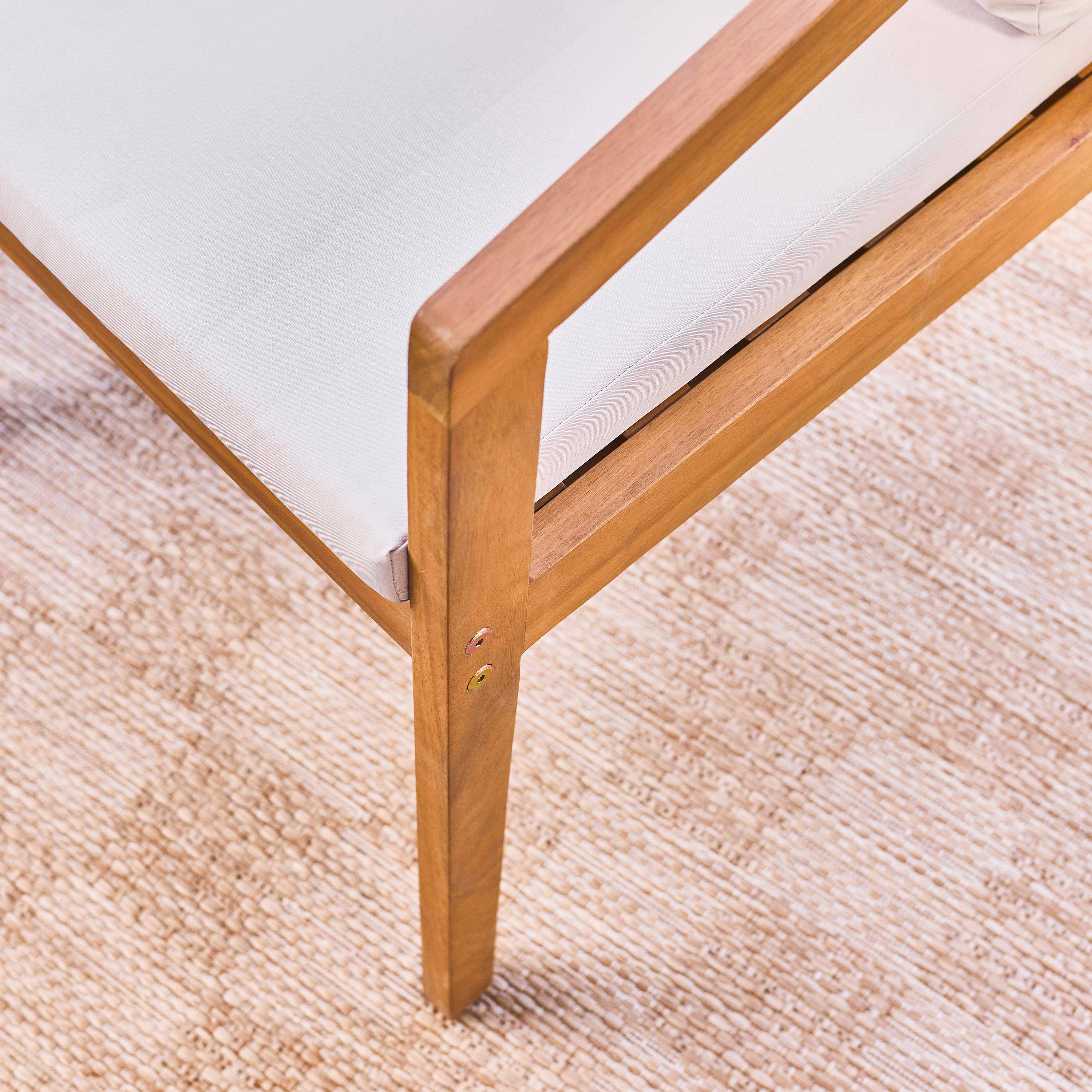 Lot de 2 fauteuils de jardin GRANADA en bois d'acacia avec cordes, 62 x 53 x 72 cm, résistant aux UV Photo5