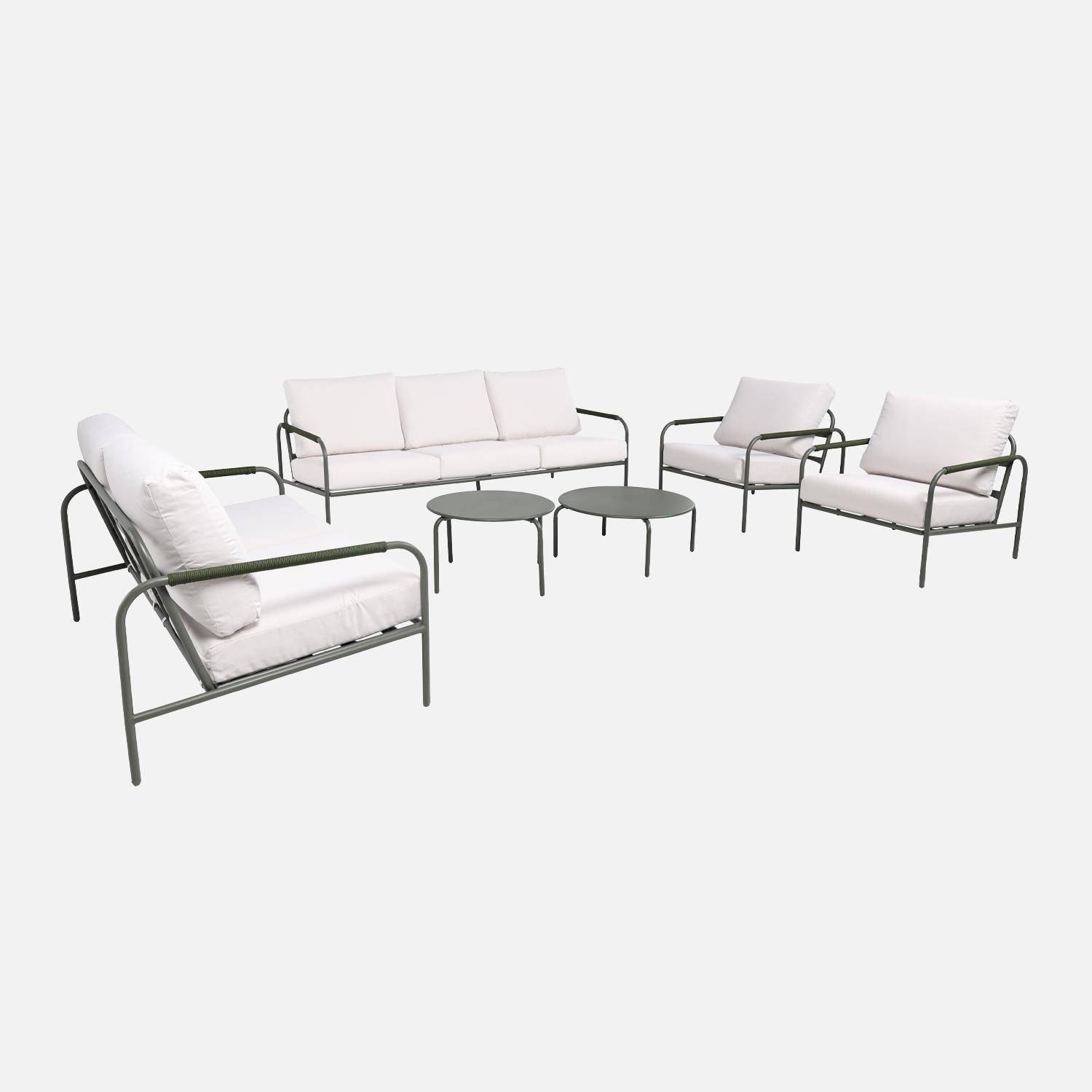 Tuinset Luanda van staal, 7 personen, kaki,sweeek,Photo5