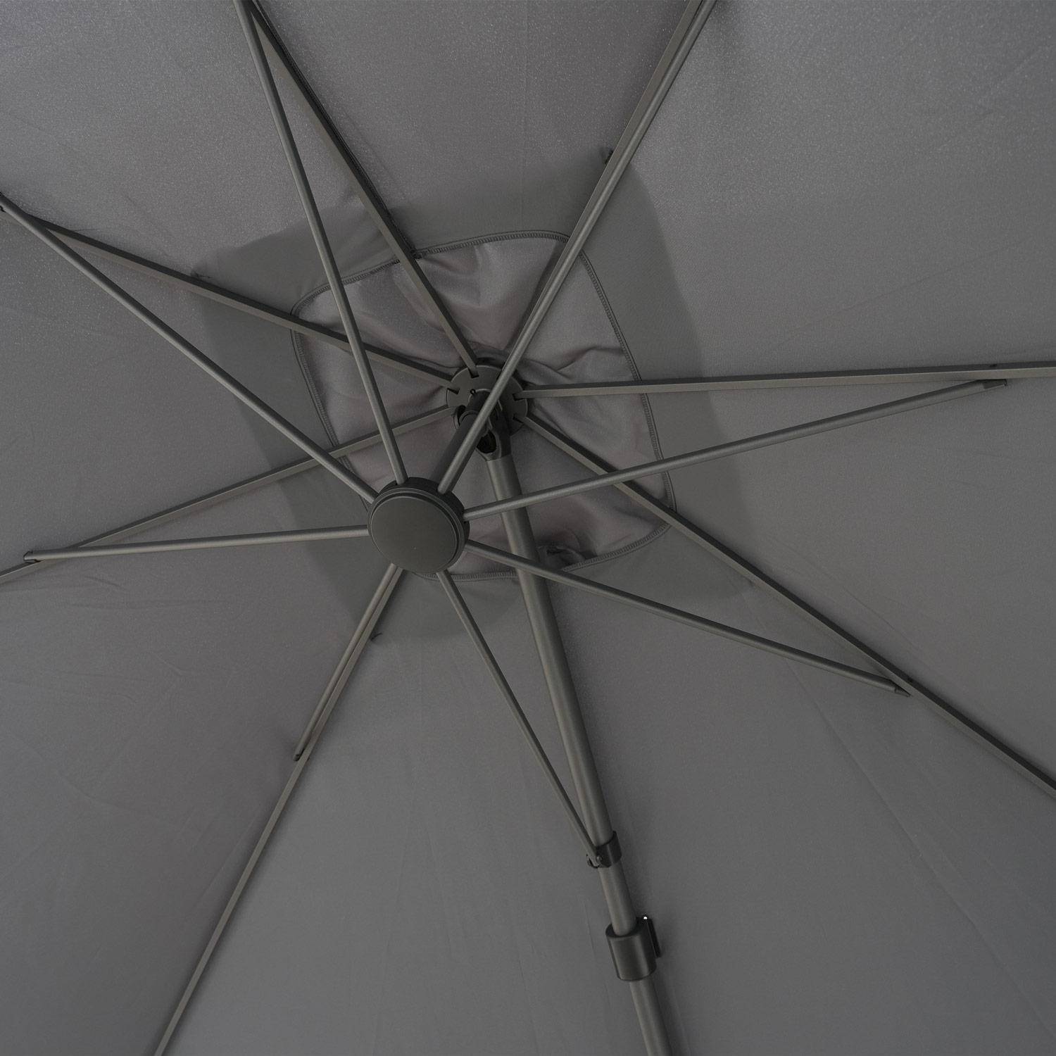 Parasol Etretat, vierkant, 3x3m grijs Photo4