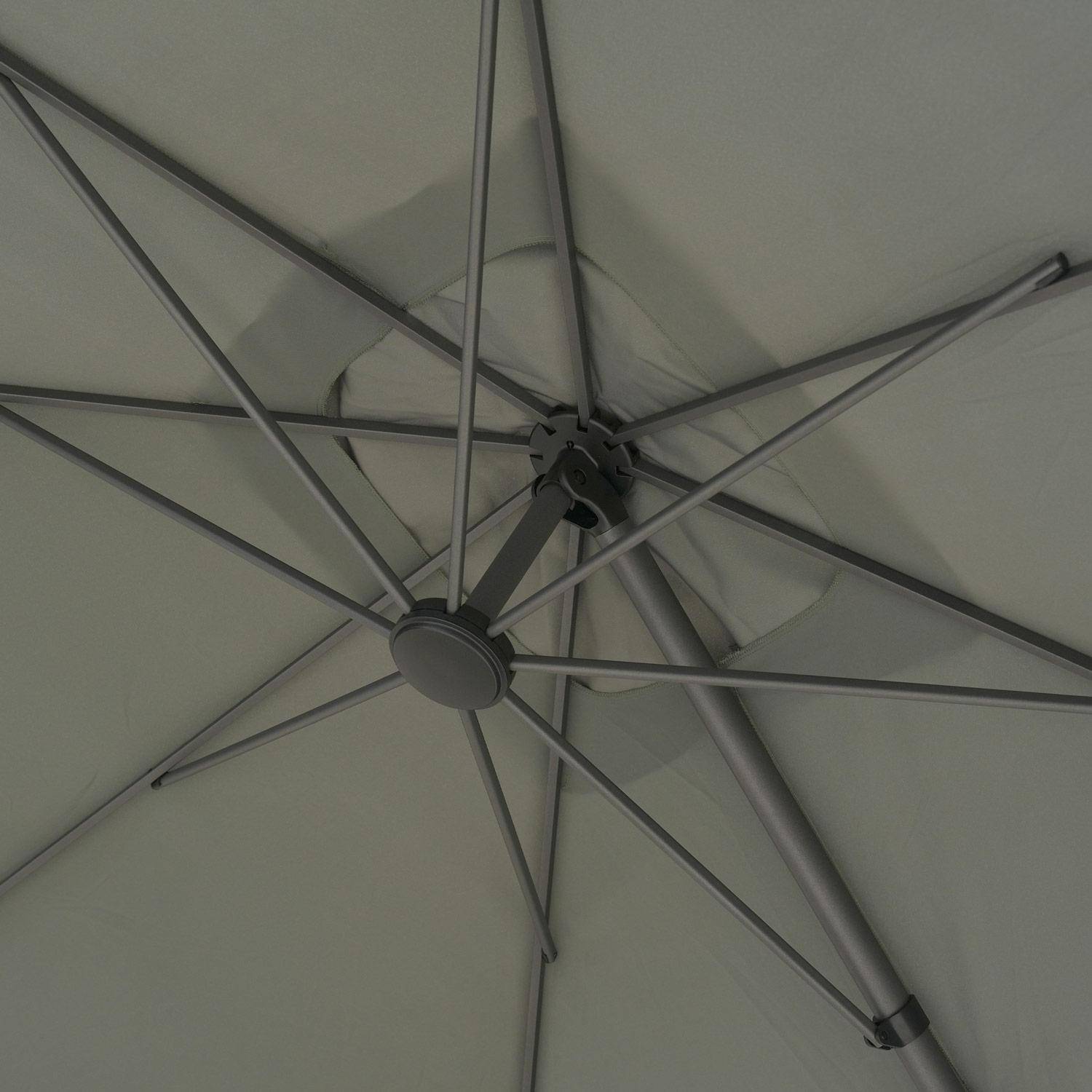 Parasol déporté ETRETAT rectangulaire kaki 3x4m Photo4