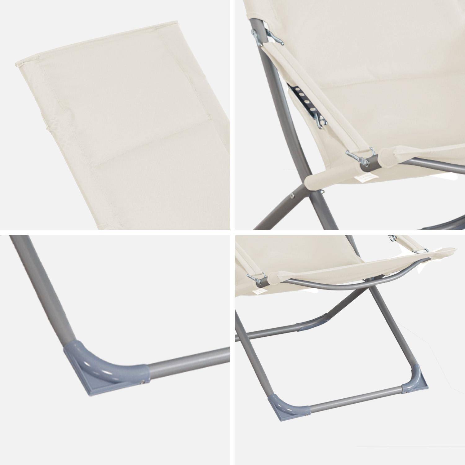 Set di 2 sedie da giardino pieghevoli, Parma, Beige, 84x62x87 cm Photo5