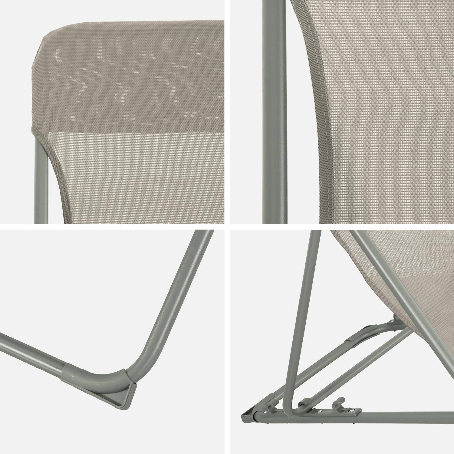 Silla de jardín plegable, set de 2, Livorno, Verde kaki, 83x88x95 cm Photo6
