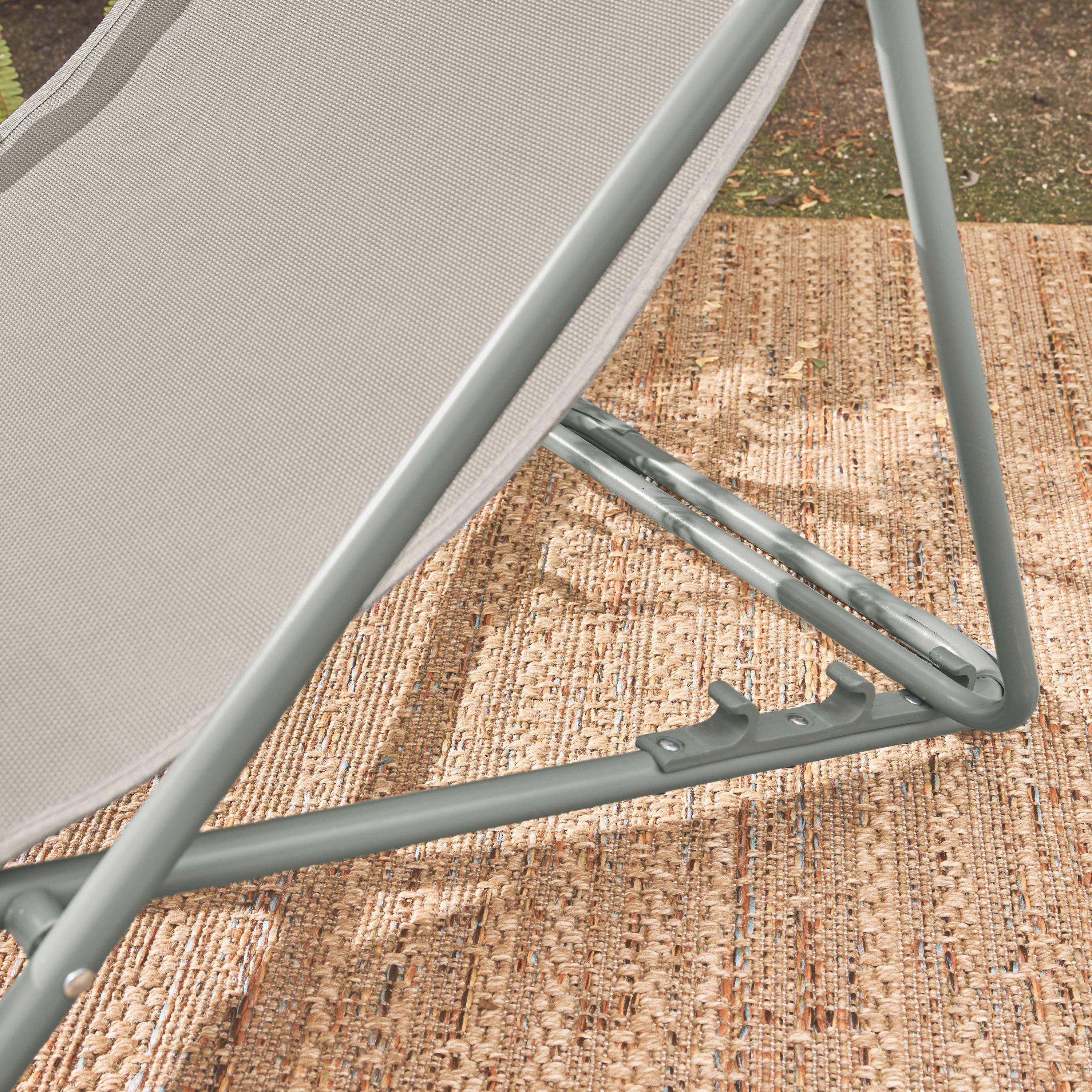 Lot de 2 chaises pliantes LIVORNO en acier / textilene, kaki, 83 x 88 x 95 cm,sweeek,Photo3
