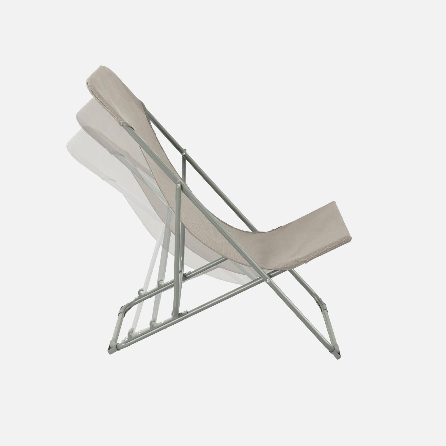 Silla de jardín plegable, set de 2, Livorno, Verde kaki, 83x88x95 cm Photo5
