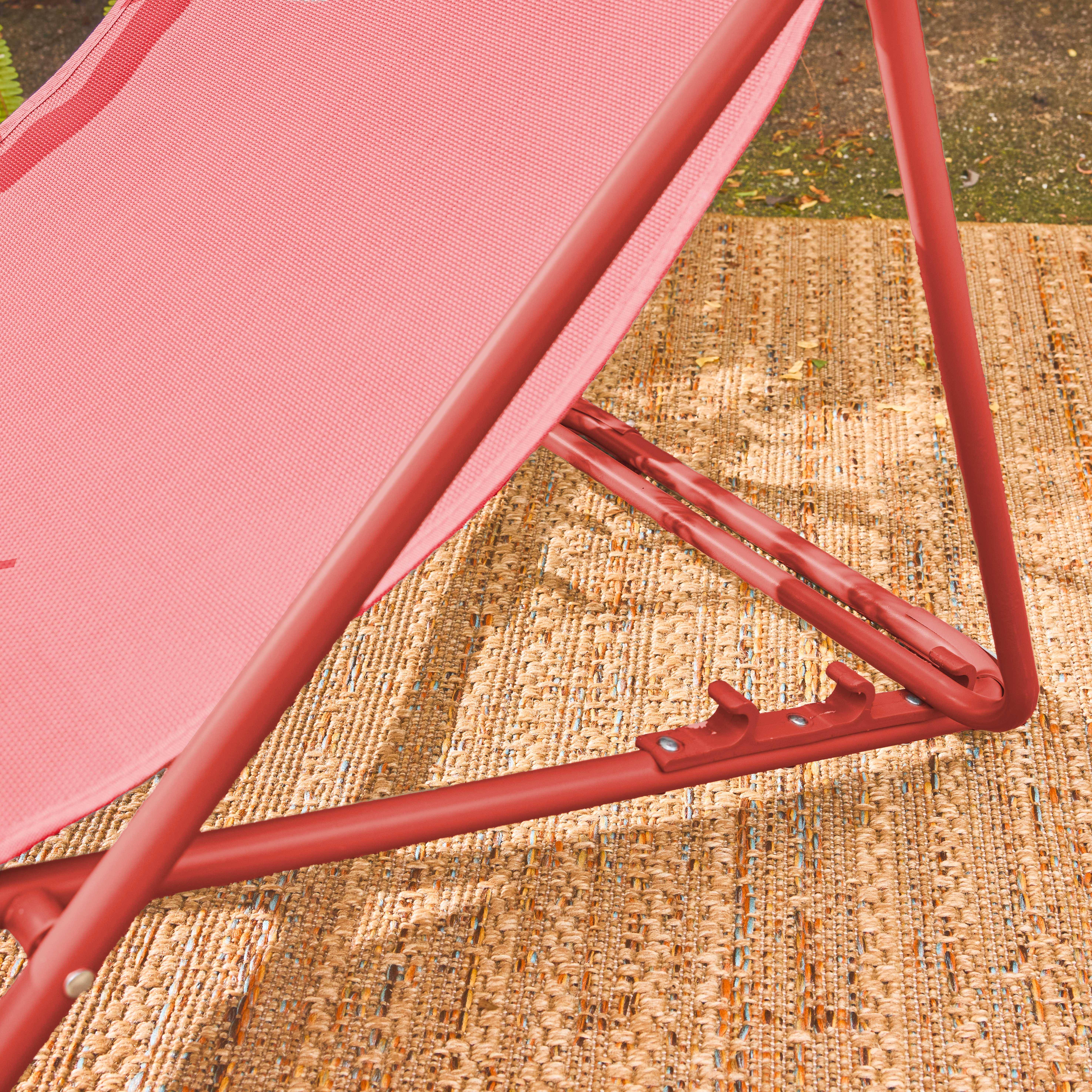 Silla de jardín plegable, set de 4, Livorno, Terracotta, 83x88x95 cm Photo2