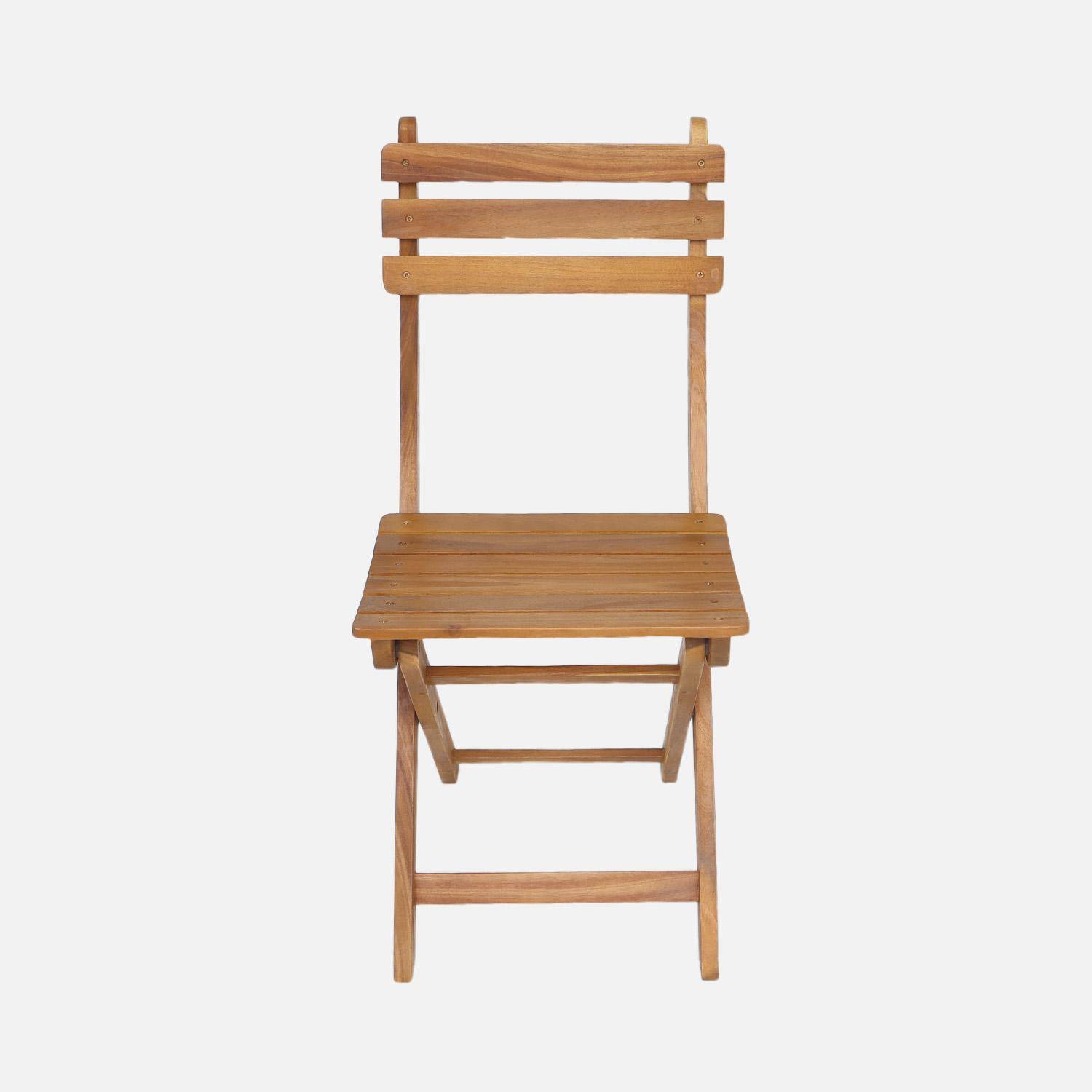 Lot de 2 chaises de jardin CALENA pliables acacia naturel, 40 x 52 x 85 cm,sweeek,Photo4