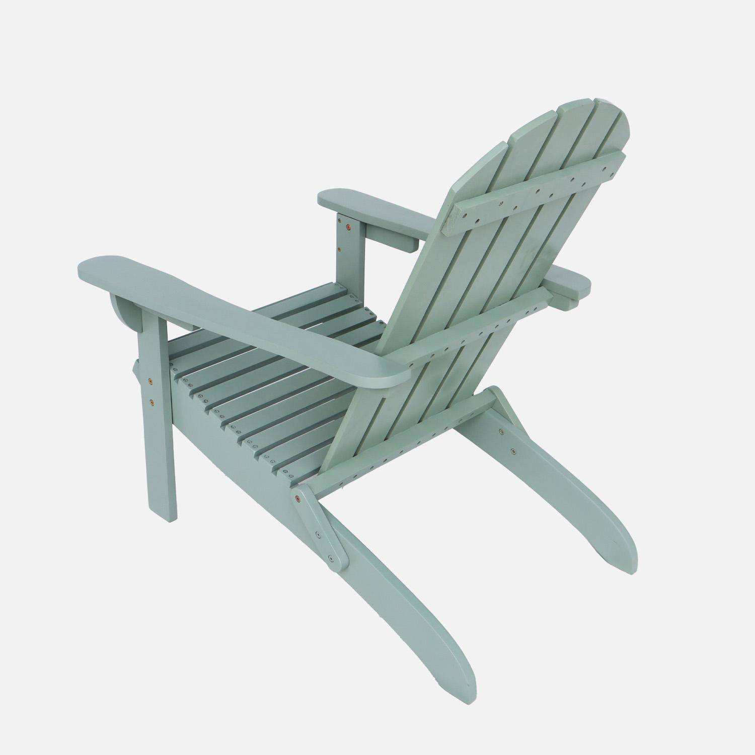 Fauteuil adirondack vert de gris en bois d'acacia avec accoudoirs KERINA, plusieurs coloris, 90 x 71 x 91,5 cm,sweeek,Photo5