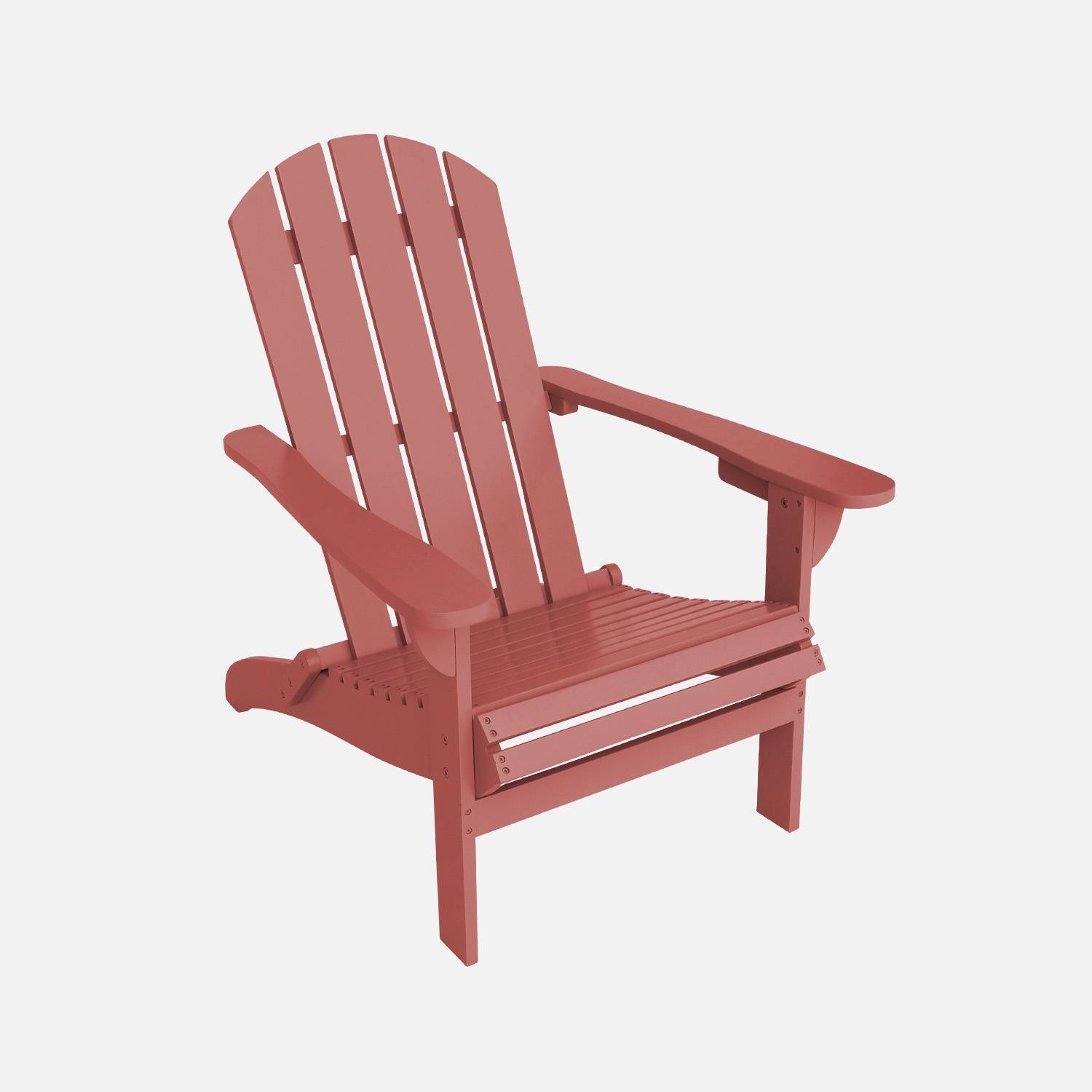 Sillón de madera de acacia con reposabrazos, Terra Cotta