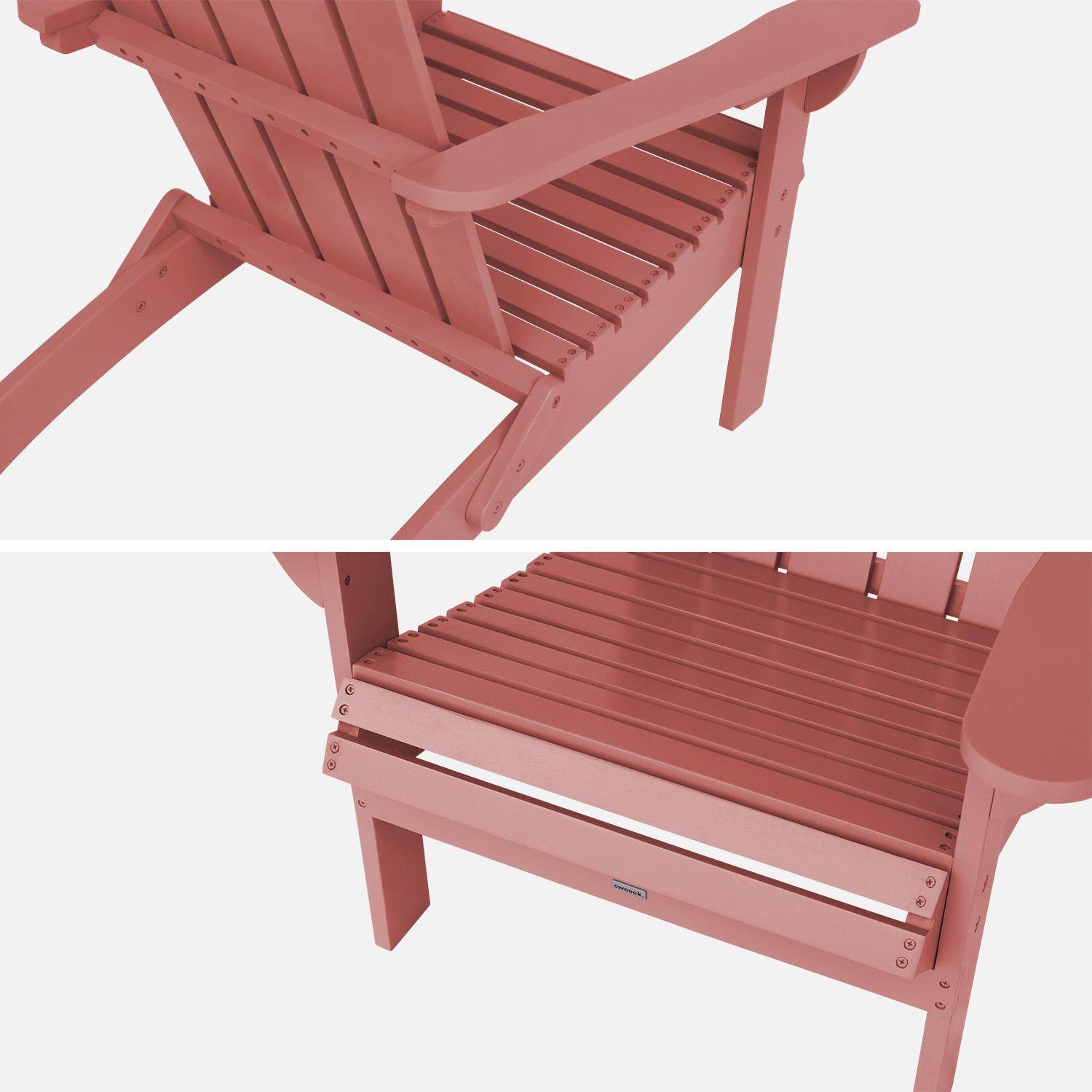 Fauteuil adirondack terracotta en bois d'acacia avec accoudoirs KERINA, plusieurs coloris, 90 x 71 x 91,5 cm Photo6