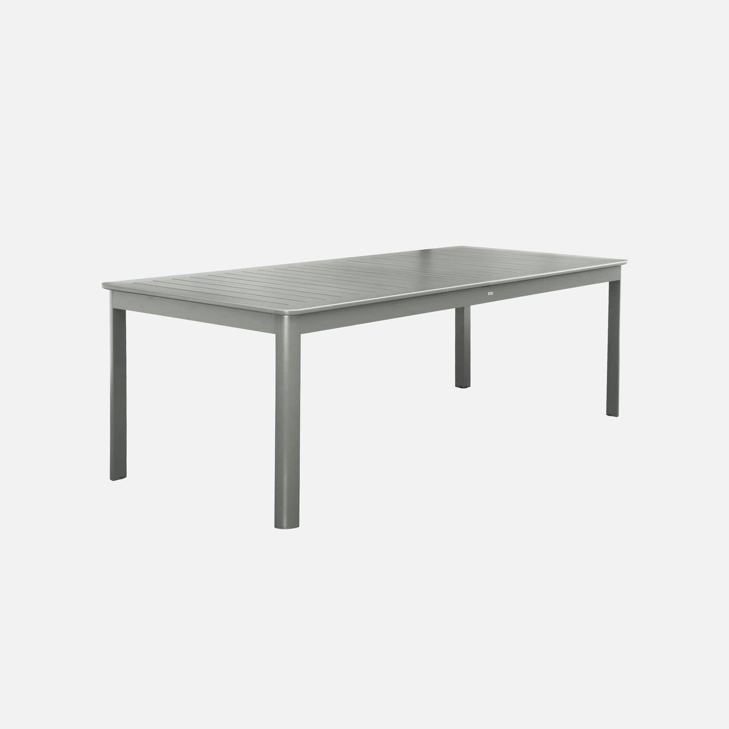 Table de jardin kaki SEATTLE extensible aluminium, 10 places, 227 / 290 x 100 x 75 cm,sweeek,Photo2
