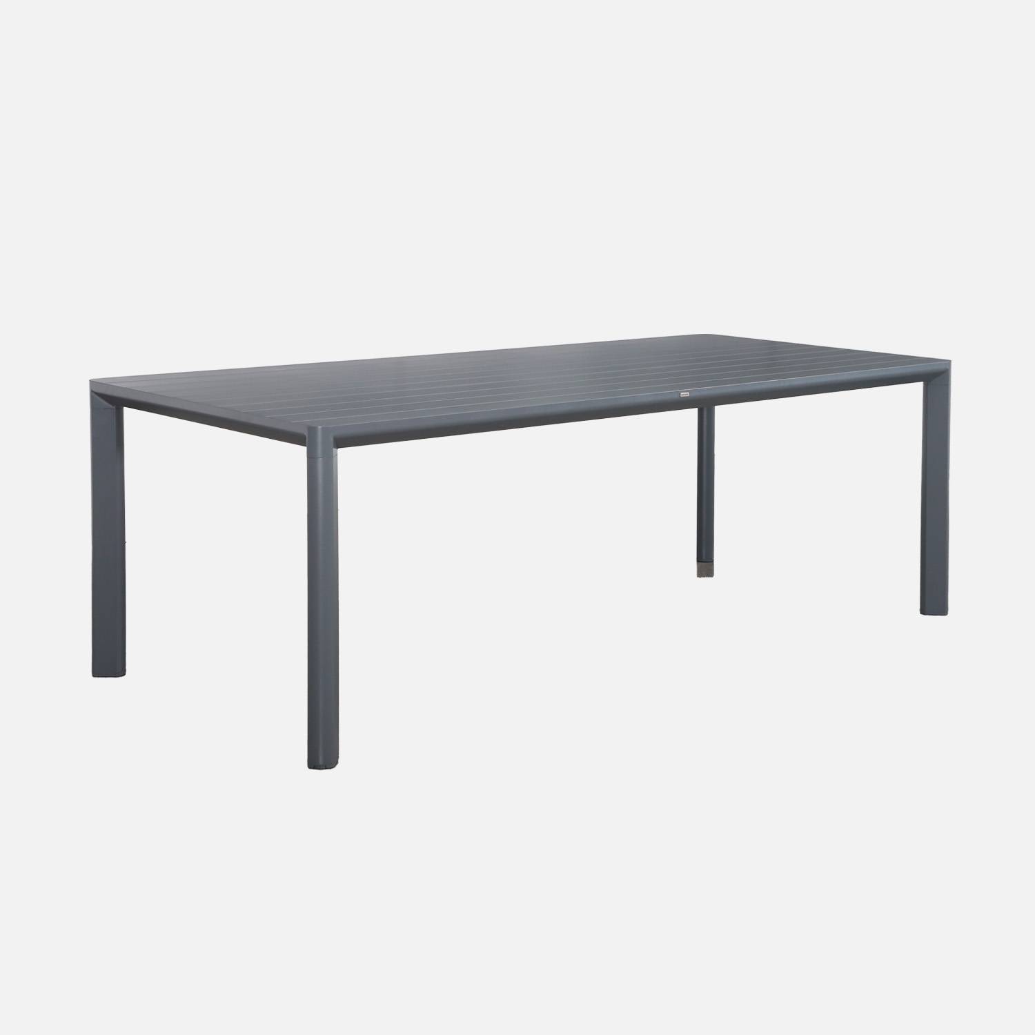Gartentisch anthrazit Aluminium, 8 Plätze