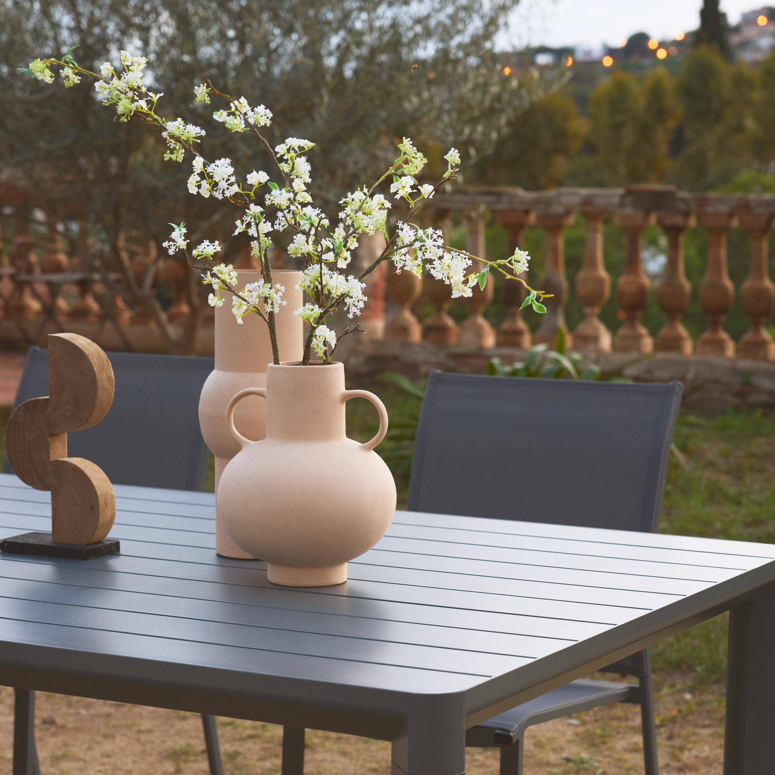 Table de jardin anthracite SACRAMENTO aluminium, 8 places, 220 x 100 x 75 cm Photo2