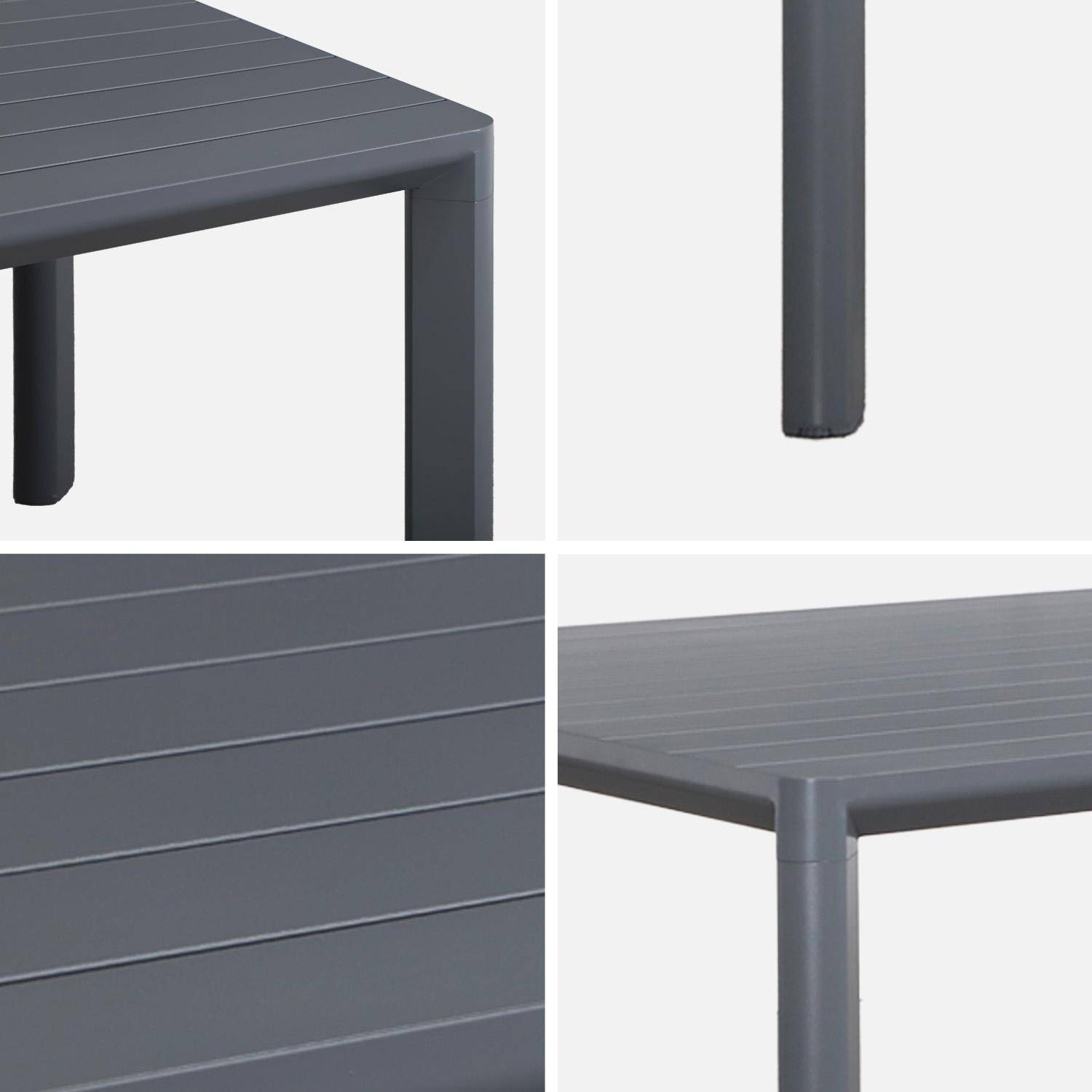 Table de jardin anthracite SACRAMENTO aluminium, 8 places, 220 x 100 x 75 cm,sweeek,Photo6