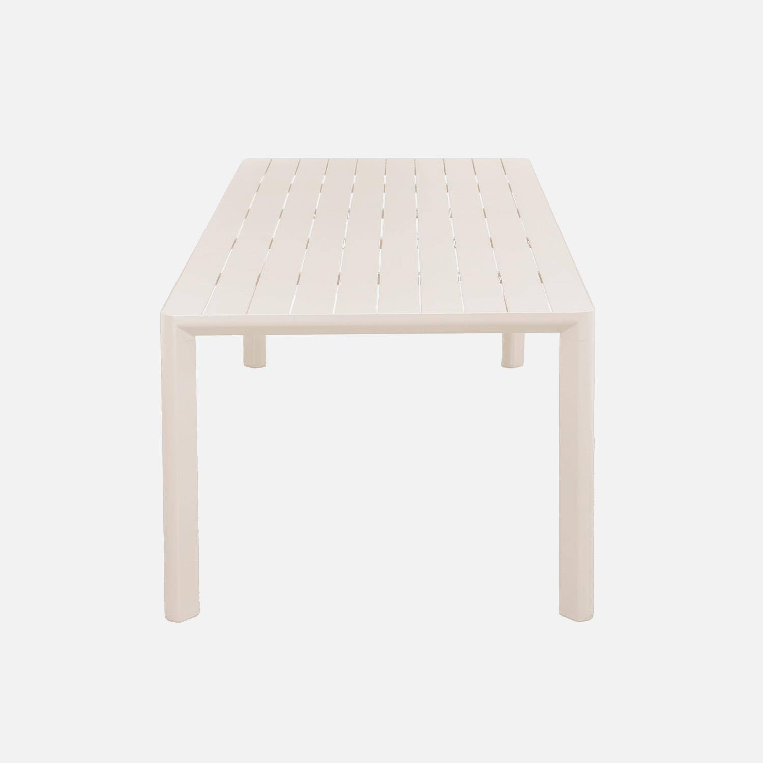 Tavolo da giardino in alluminio, 8 posti, Sacramento 220cm, Beige, 220x100x75 cm Photo5