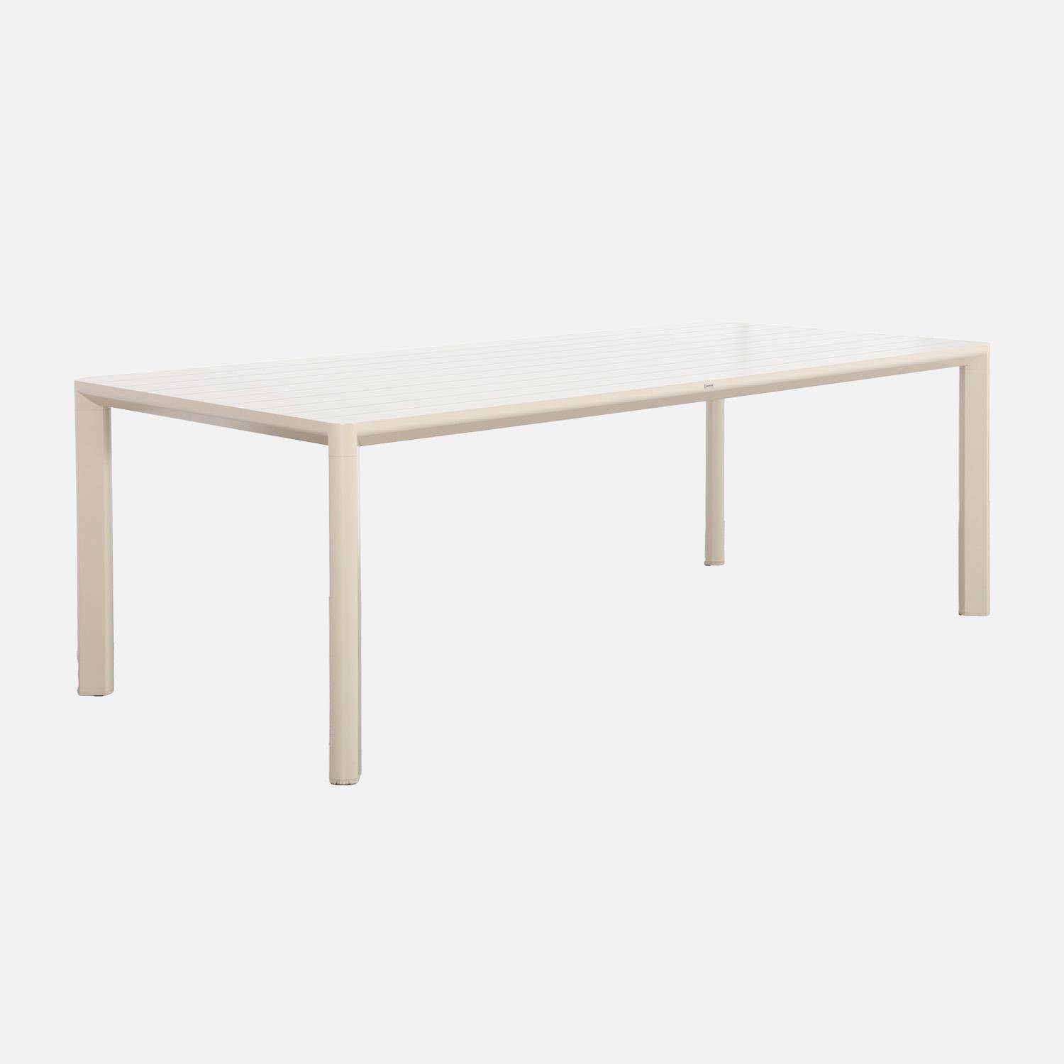 Tavolo da giardino in alluminio, 8 posti, Sacramento 220cm, Beige, 220x100x75 cm Photo4