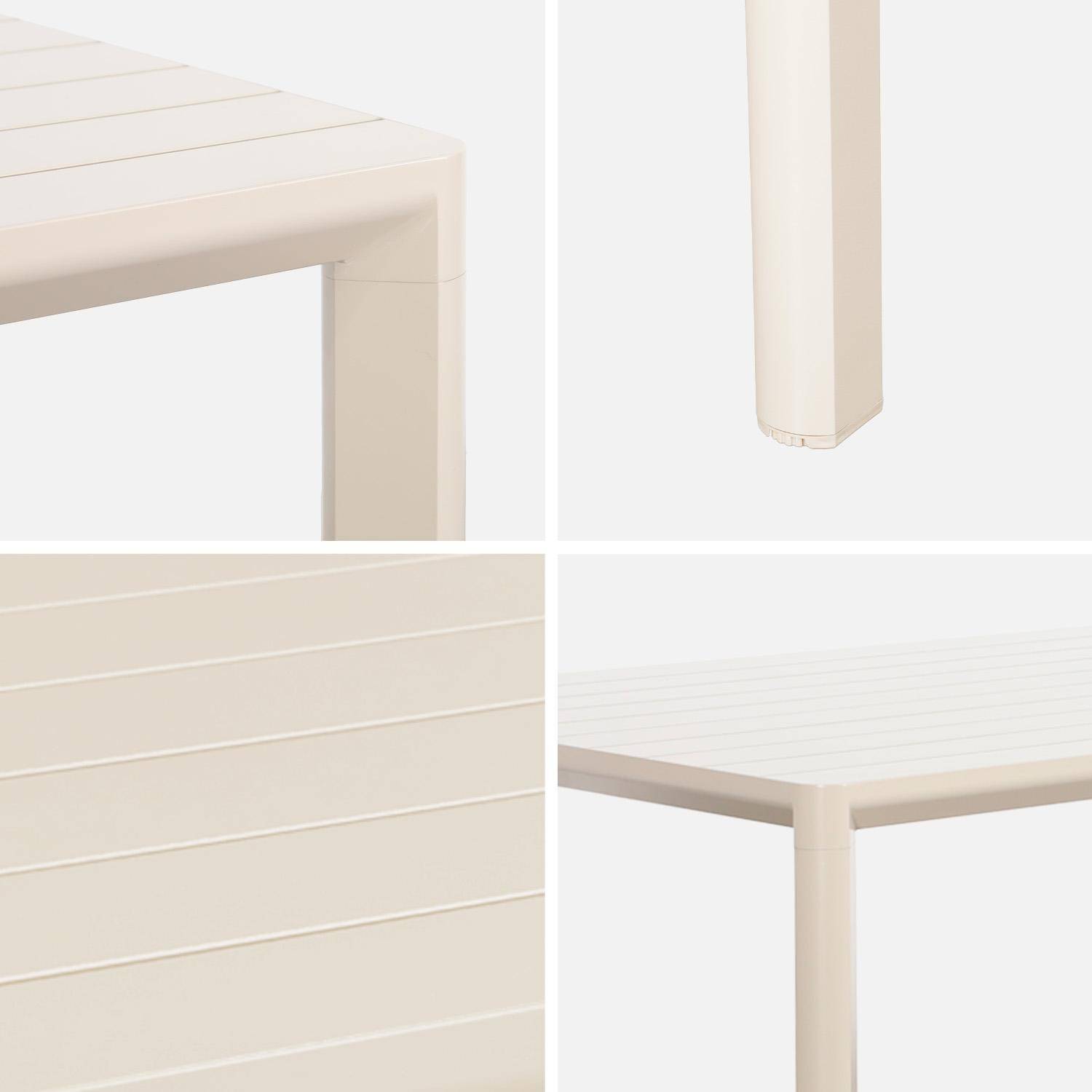 Tavolo da giardino in alluminio, 8 posti, Sacramento 220cm, Beige, 220x100x75 cm Photo6