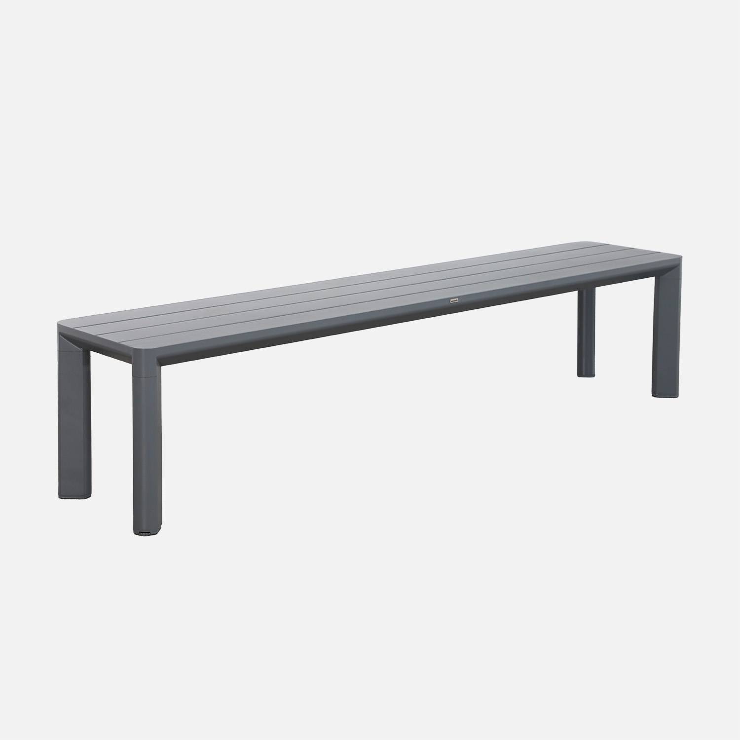 Tuinbank anthraciet aluminium, 4 plaatsen