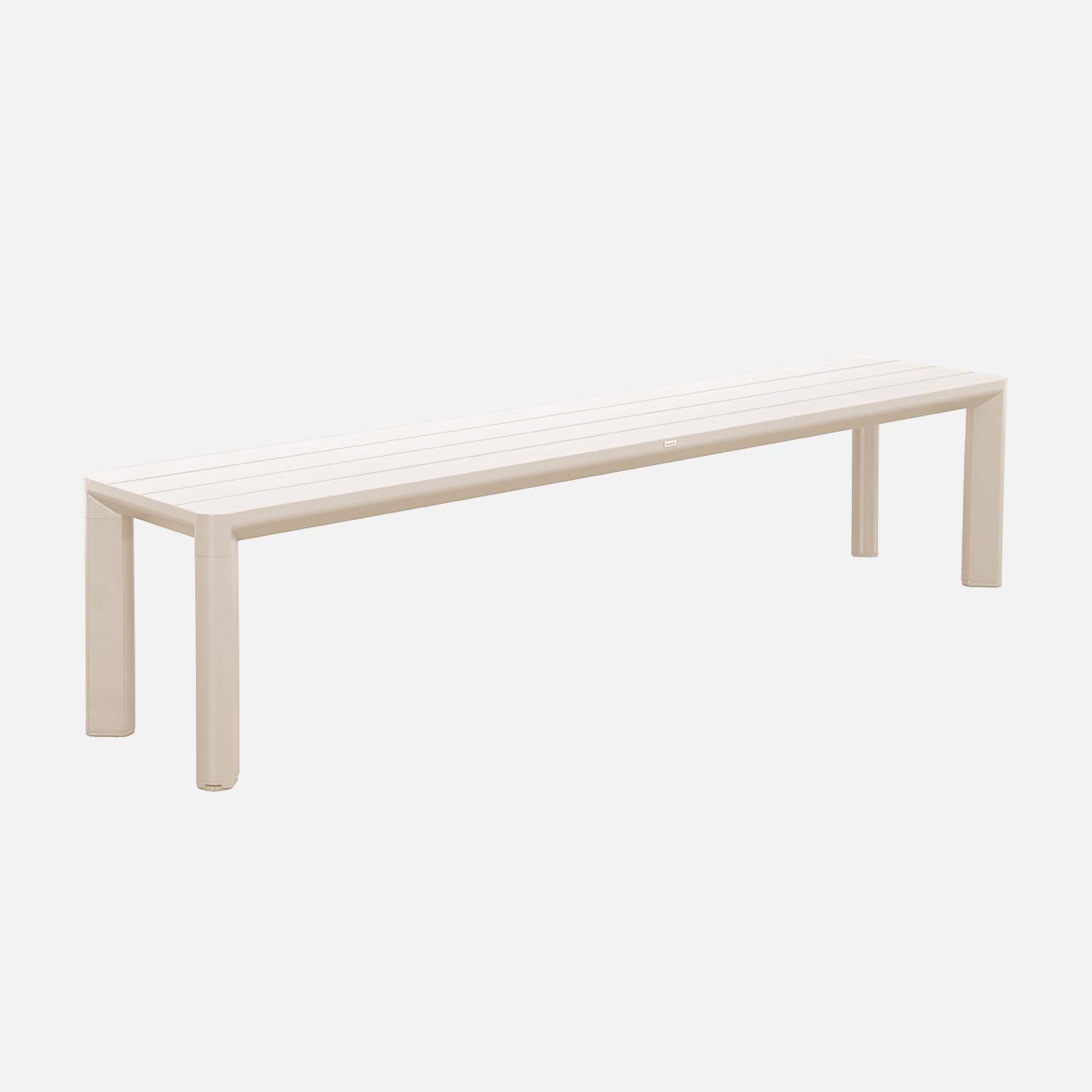 Banc de jardin beige MADISON aluminium, 4 places, 200 x 40 x 45 cm,sweeek,Photo1