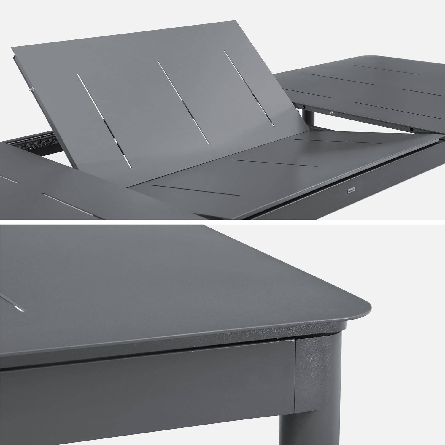Table de jardin CHARLESTON extensible aluminium anthracite, 8 places, 210/300 x 100 x 75,5 cm Photo7