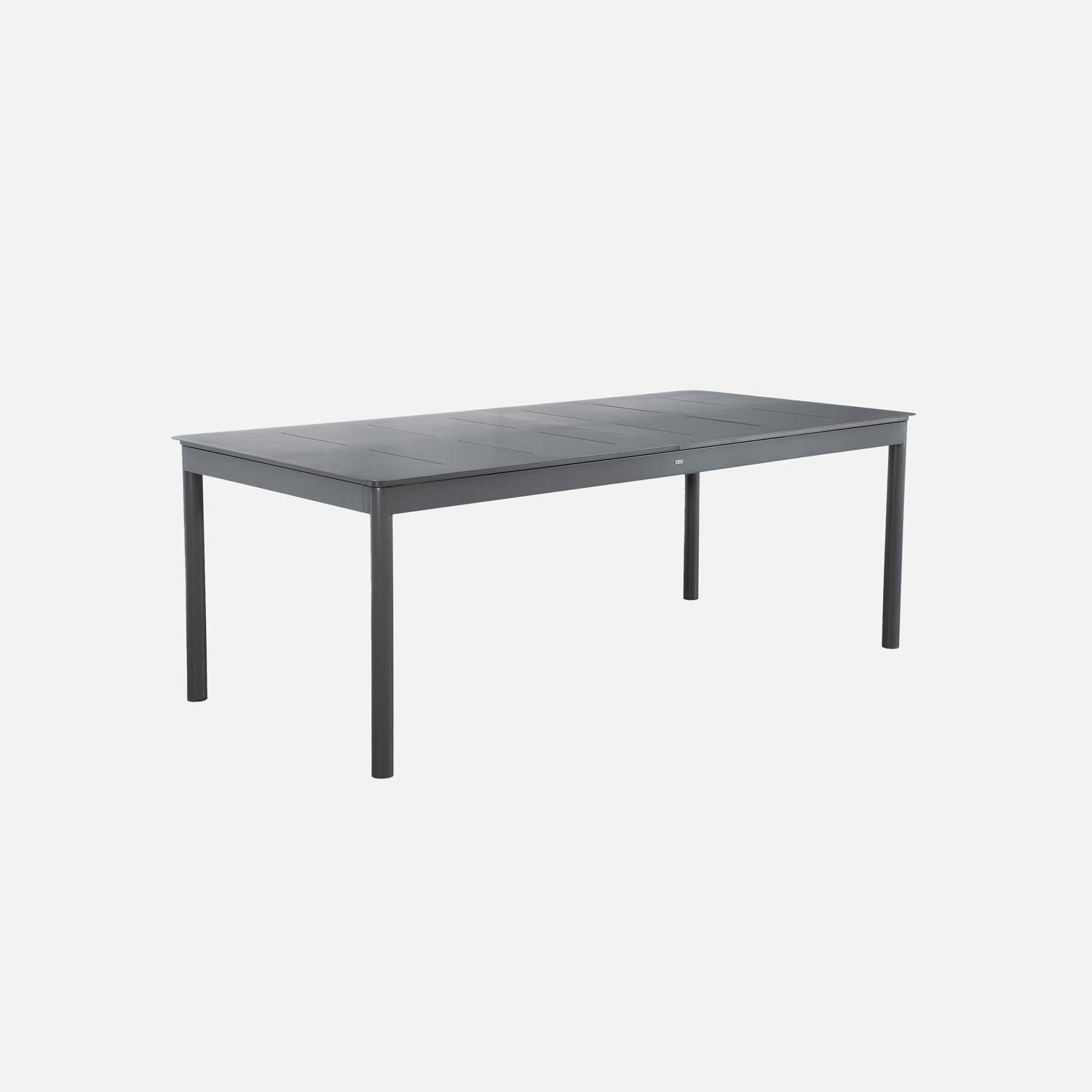 Table de jardin CHARLESTON extensible aluminium anthracite, 8 places, 210/300 x 100 x 75,5 cm Photo5