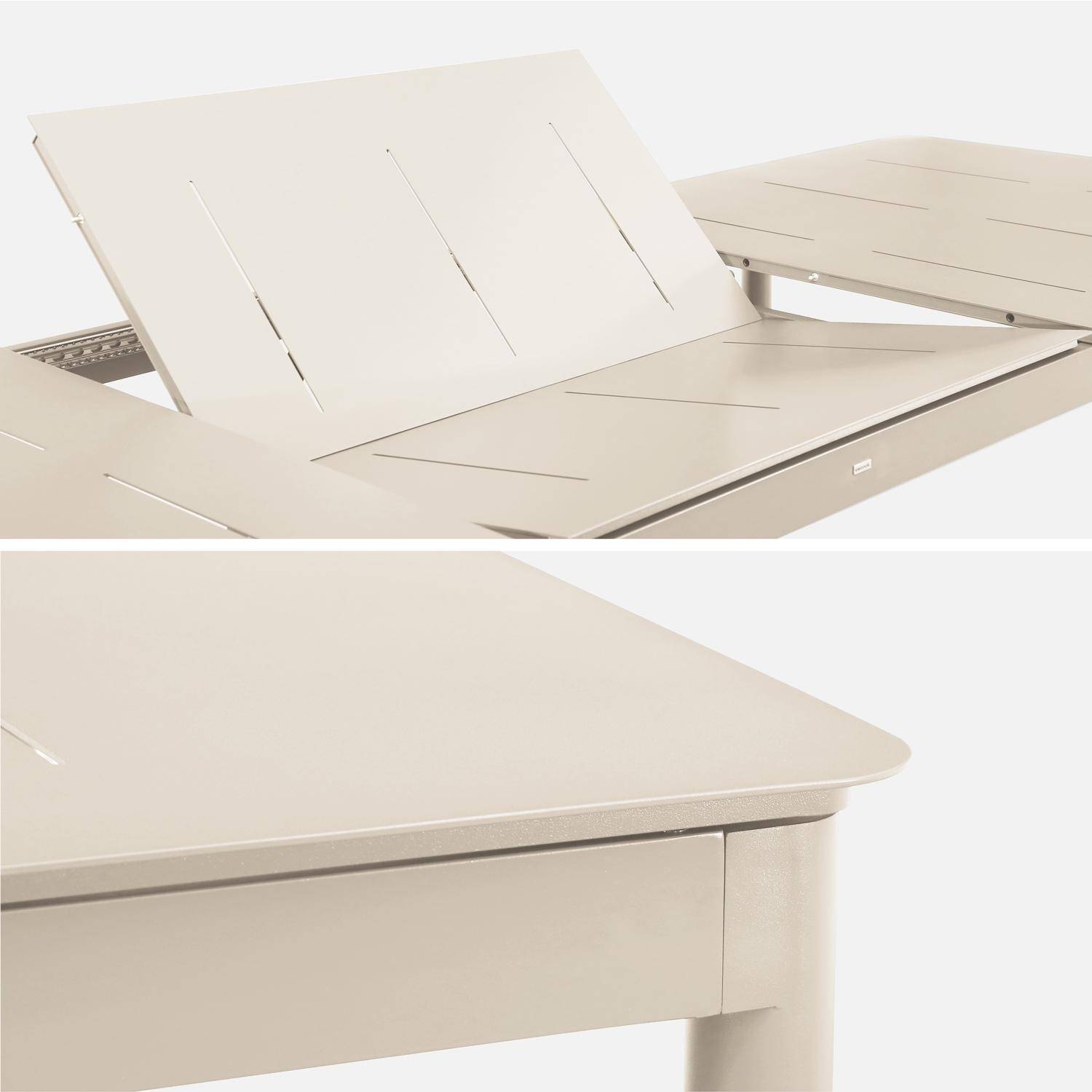 Tavolo da giardino allungabile in alluminio, 8 posti, Charleston 300cm, Beige, 300x100x75.5 cm,sweeek,Photo7