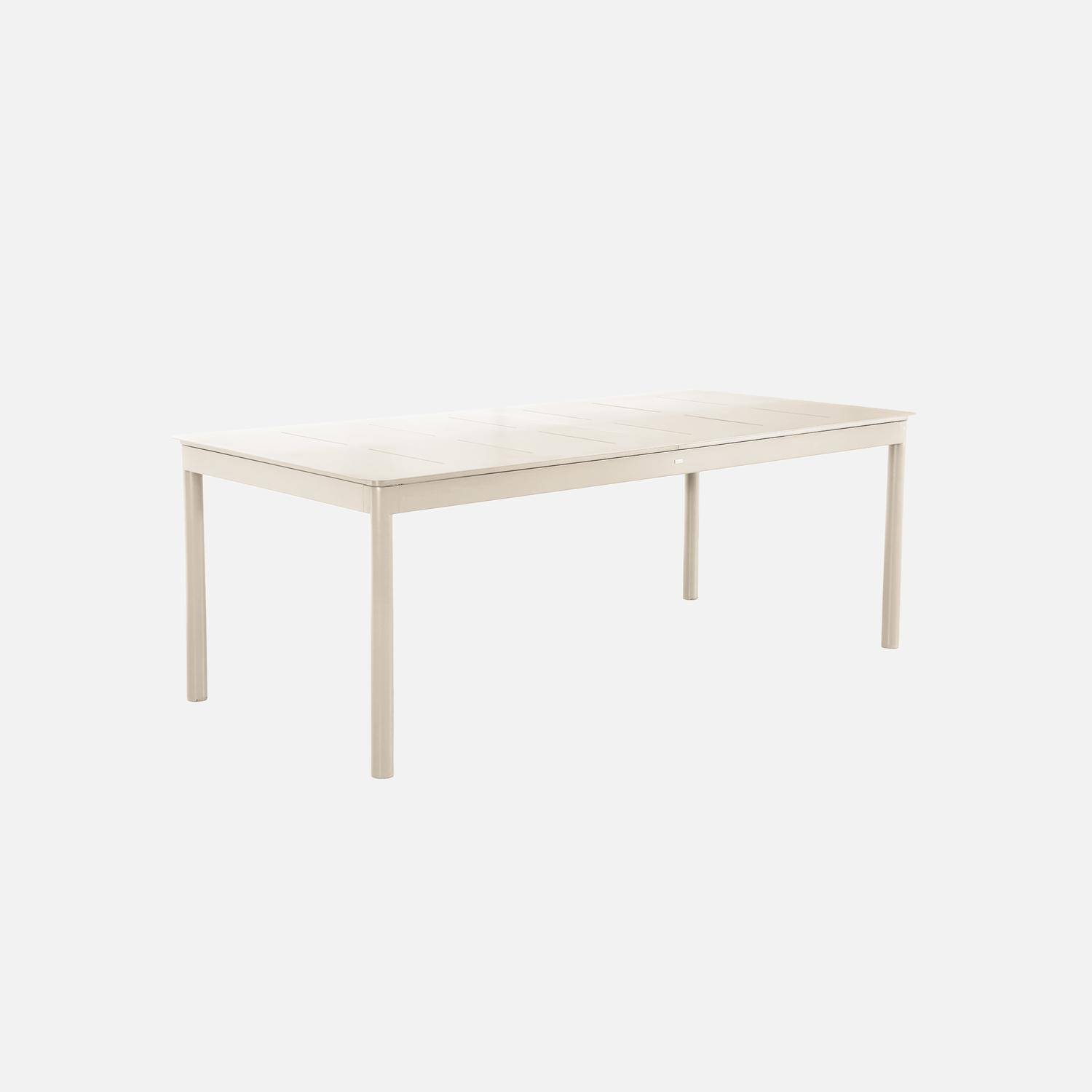 Tavolo da giardino allungabile in alluminio, 8 posti, Charleston 300cm, Beige, 300x100x75.5 cm Photo5