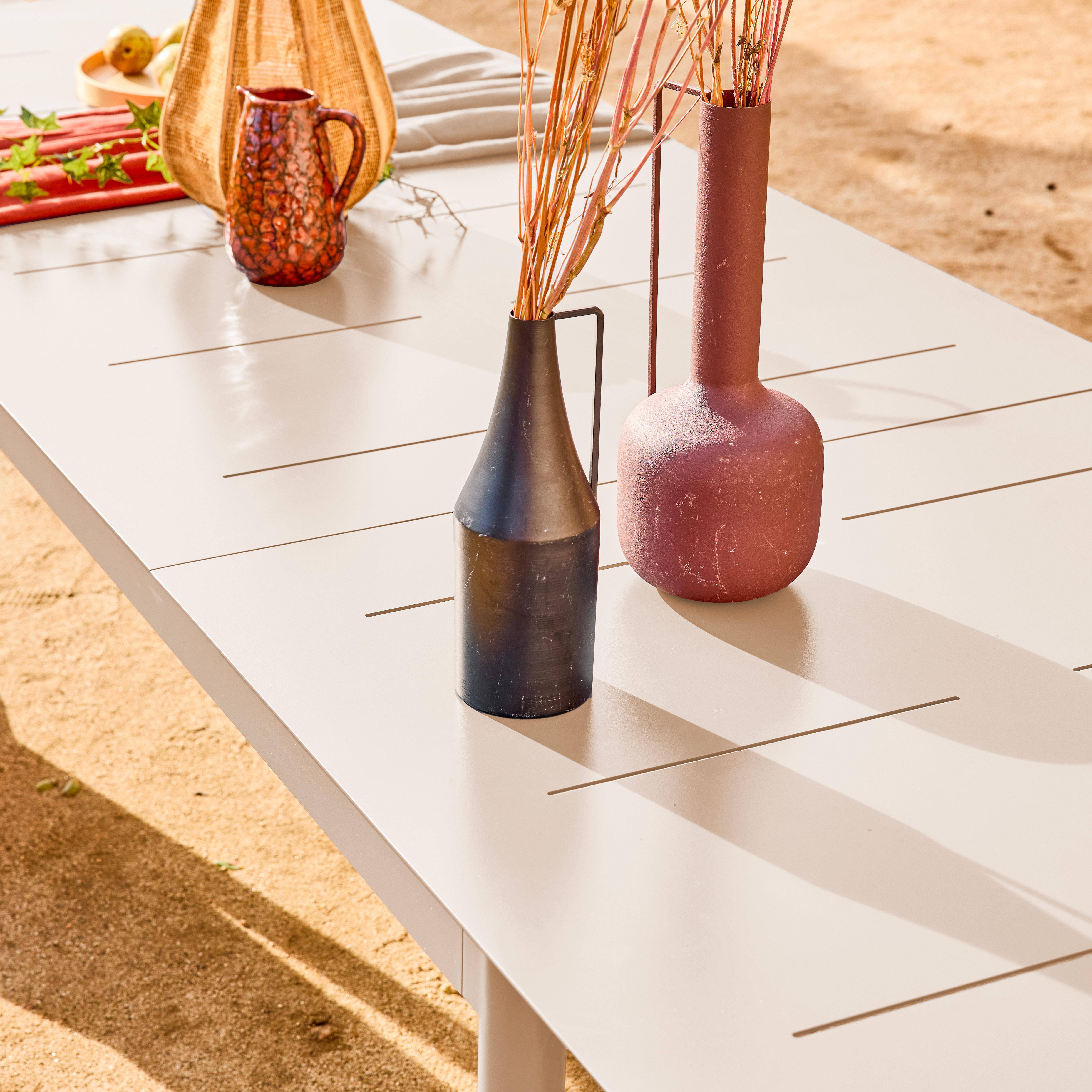 Tavolo da giardino allungabile in alluminio, 8 posti, Charleston 300cm, Beige, 300x100x75.5 cm,sweeek,Photo2