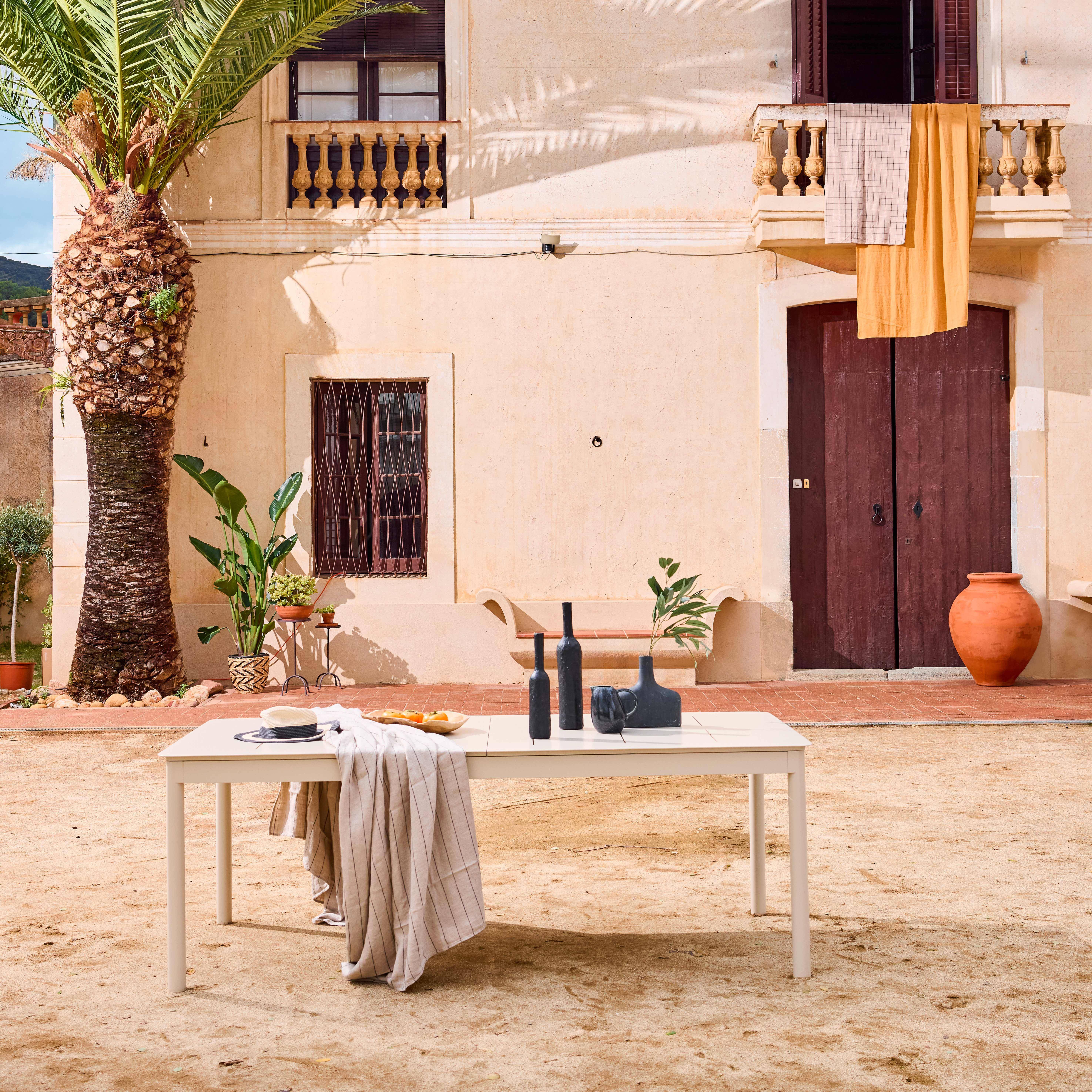Tavolo da giardino allungabile in alluminio, 8 posti, Charleston 300cm, Beige, 300x100x75.5 cm Photo3