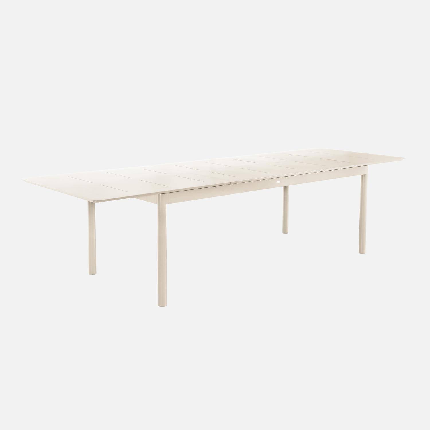Tavolo da giardino allungabile in alluminio, 8 posti, Charleston 300cm, Beige, 300x100x75.5 cm,sweeek,Photo4
