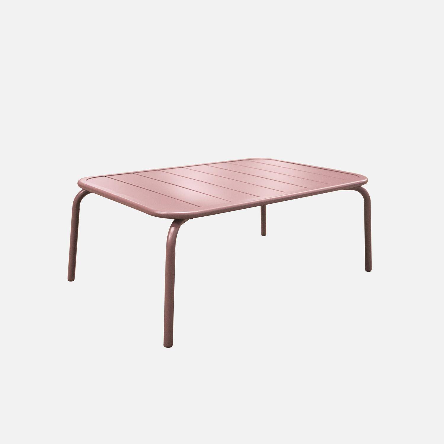 FIORA Salotto da giardino in acciaio a 4 posti, Fiora, Terracotta, 119.8x70x67 cm Photo7