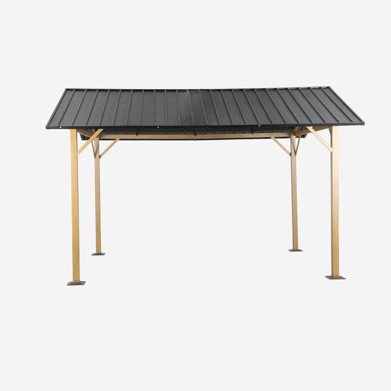 Carport CALISTA en aluminium et acier anthracite, 12 m² Photo4