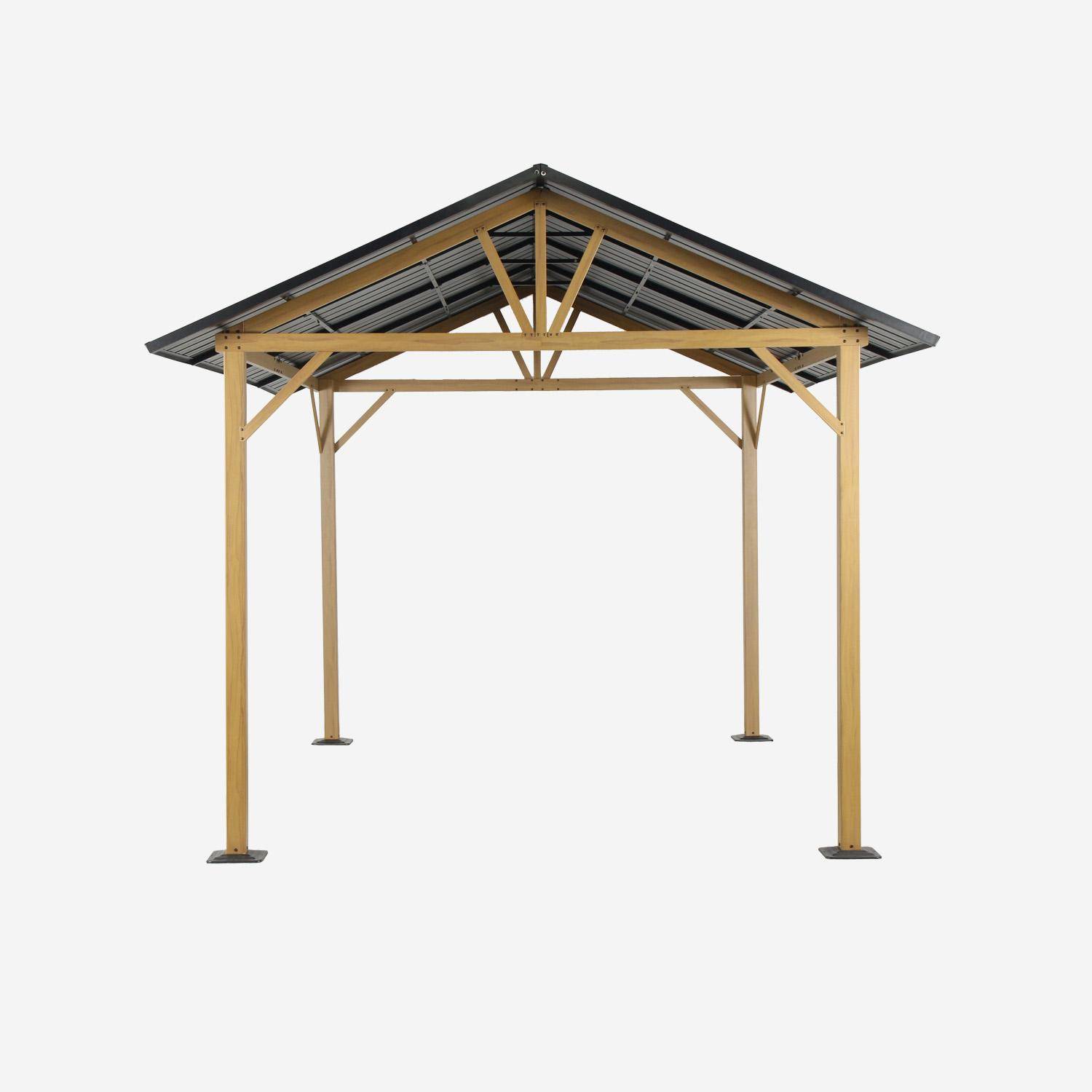 Carport CALISTA en aluminium et acier anthracite, 12 m² Photo5