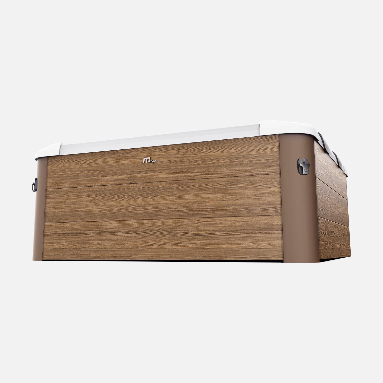 6-persoons rigide hydromassage spa, 4 kussens, Oslo Amber, B 160 x D 160 x H 65 cm, beige Photo2