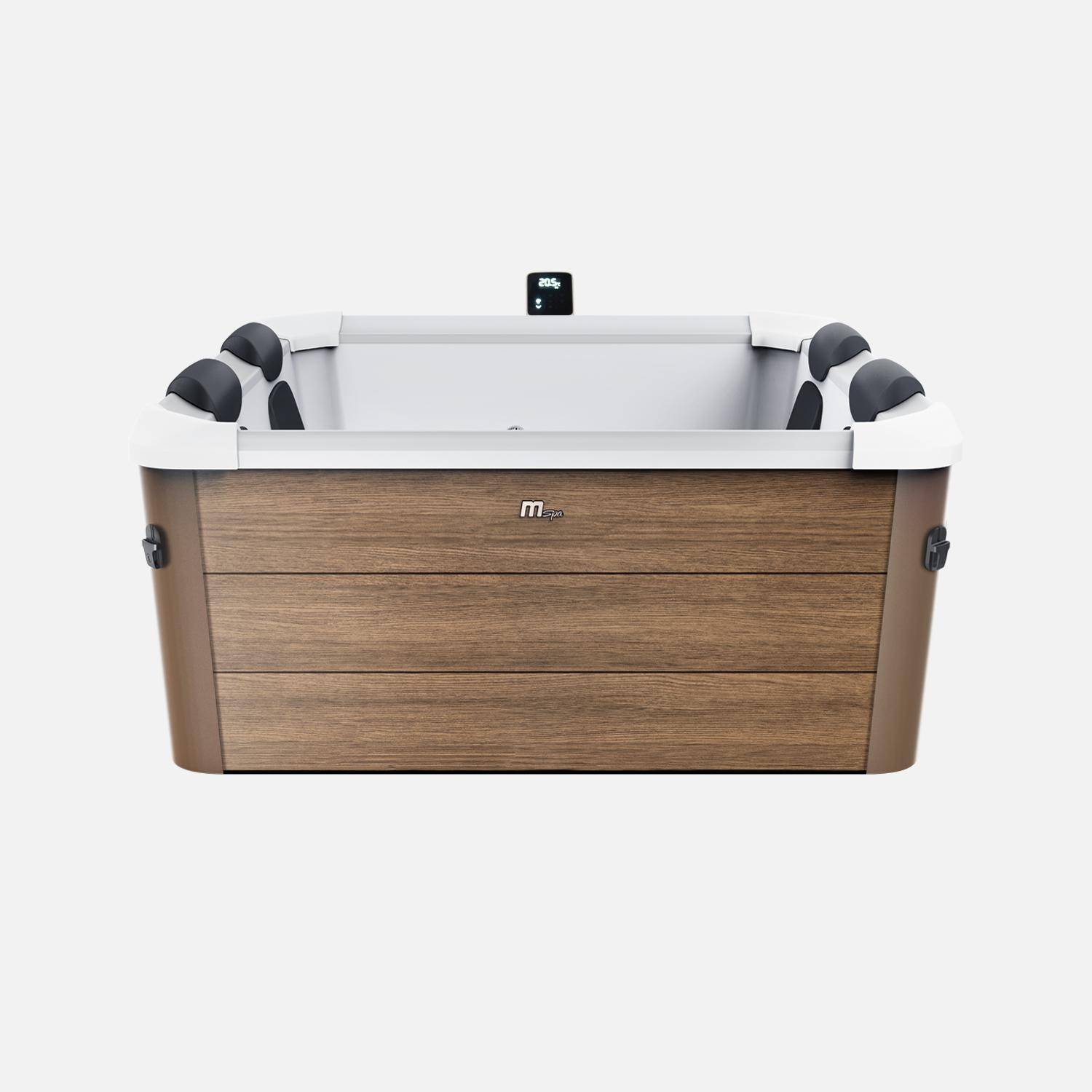 6-persoons rigide hydromassage spa, 4 kussens, Oslo Amber, B 160 x D 160 x H 65 cm, beige Photo1