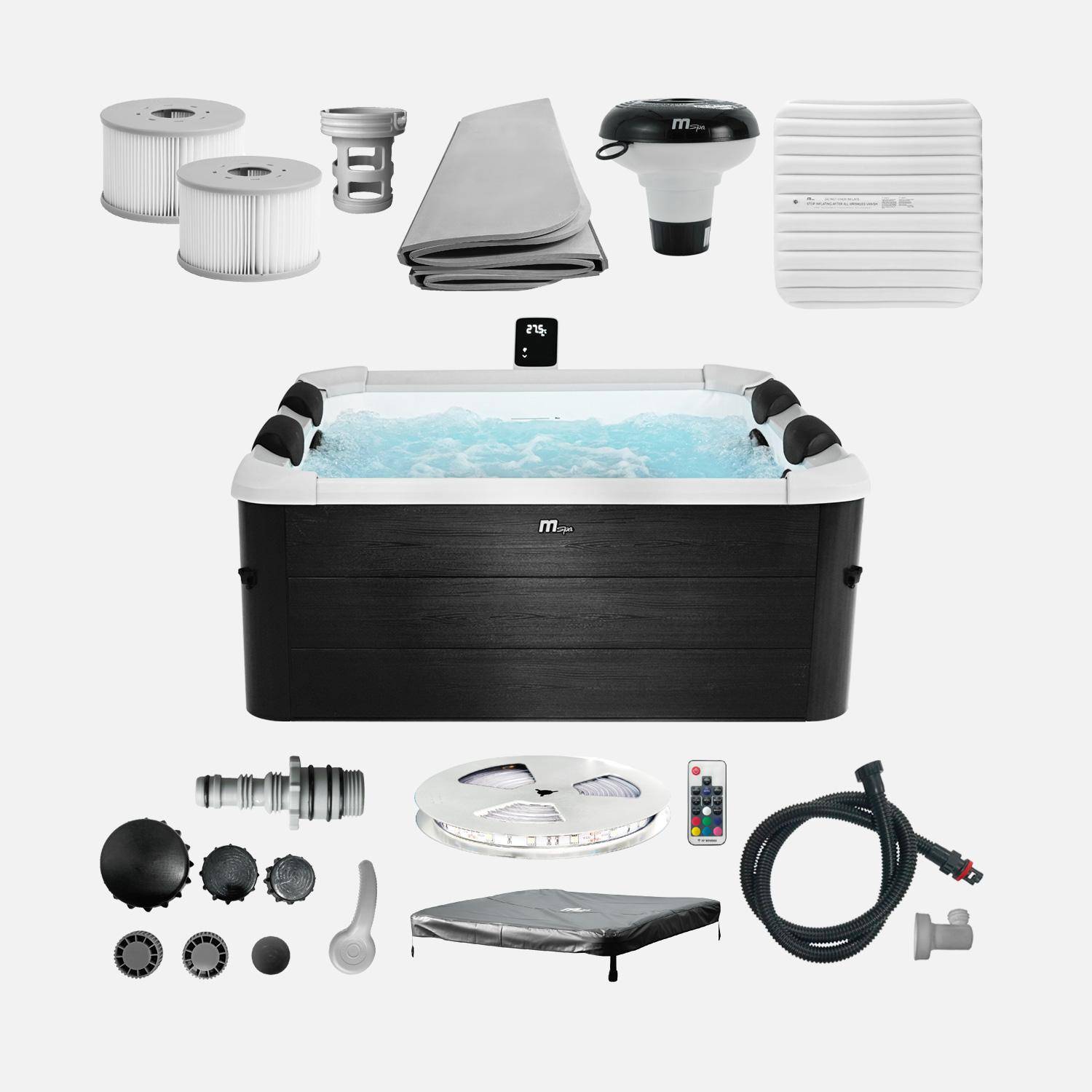 Vaste Spa 6-persoons MSPA hydromassage 4 kussens inclusief afdekzeil 180 cm x 65 cm - Oslo Plus Aero Photo6
