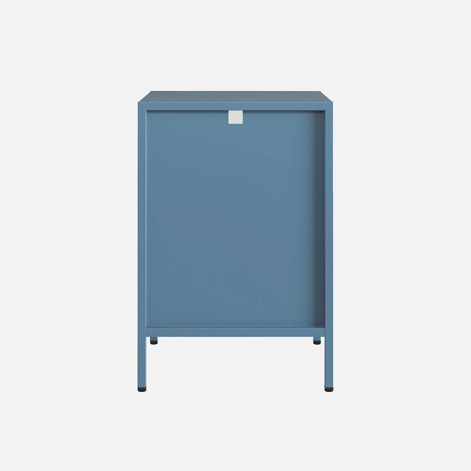 Pair of metal bedside tables, Soho, Dark blue, 35x35x52 cm,sweeek,Photo6