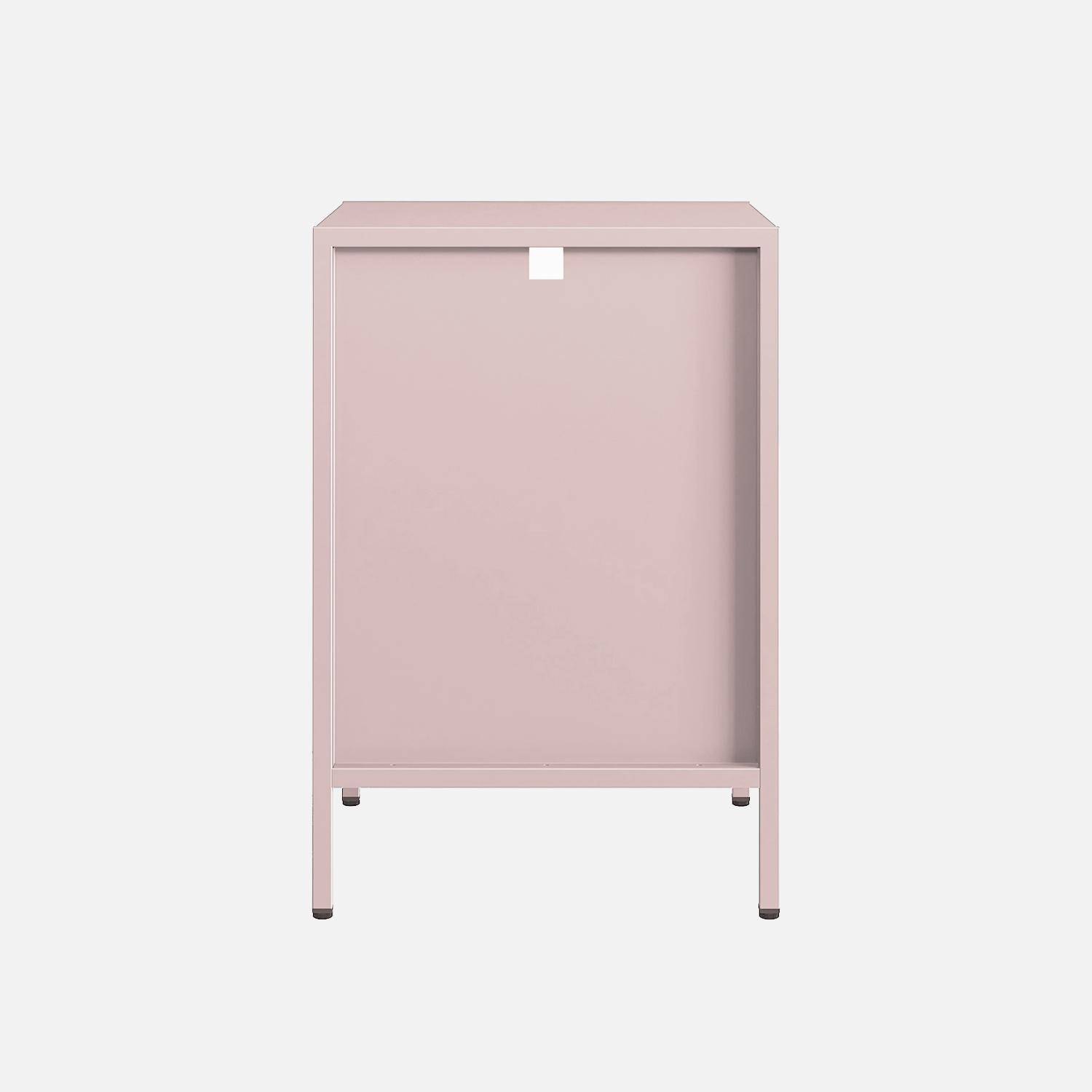 Lot de 2 tables de chevet, tables d'appoint en acier style industriel, rose, L 35 x l 35 x H 51cm Photo7