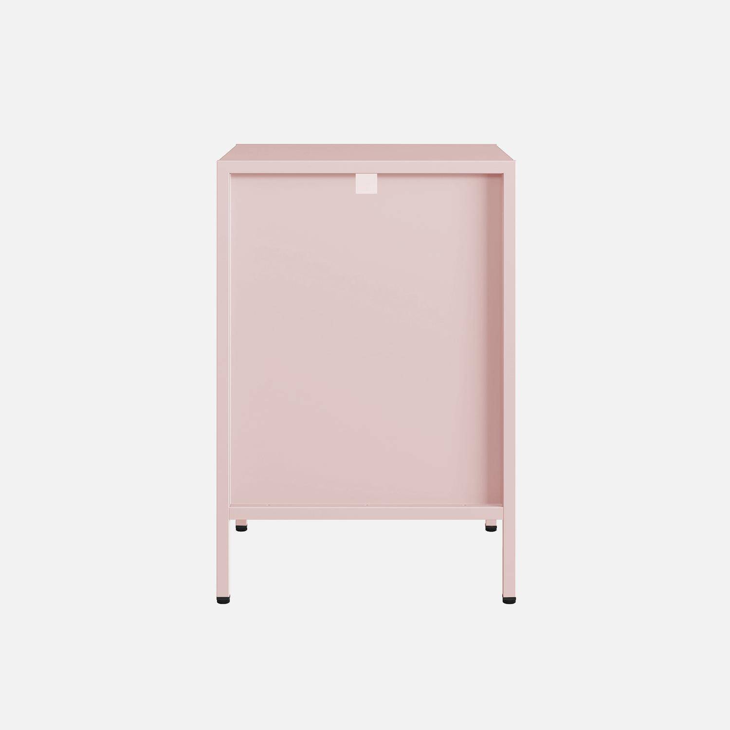 Mesita de noche industrial de metal, set de 2 Rosa - 35x35x52 cm,sweeek,Photo6