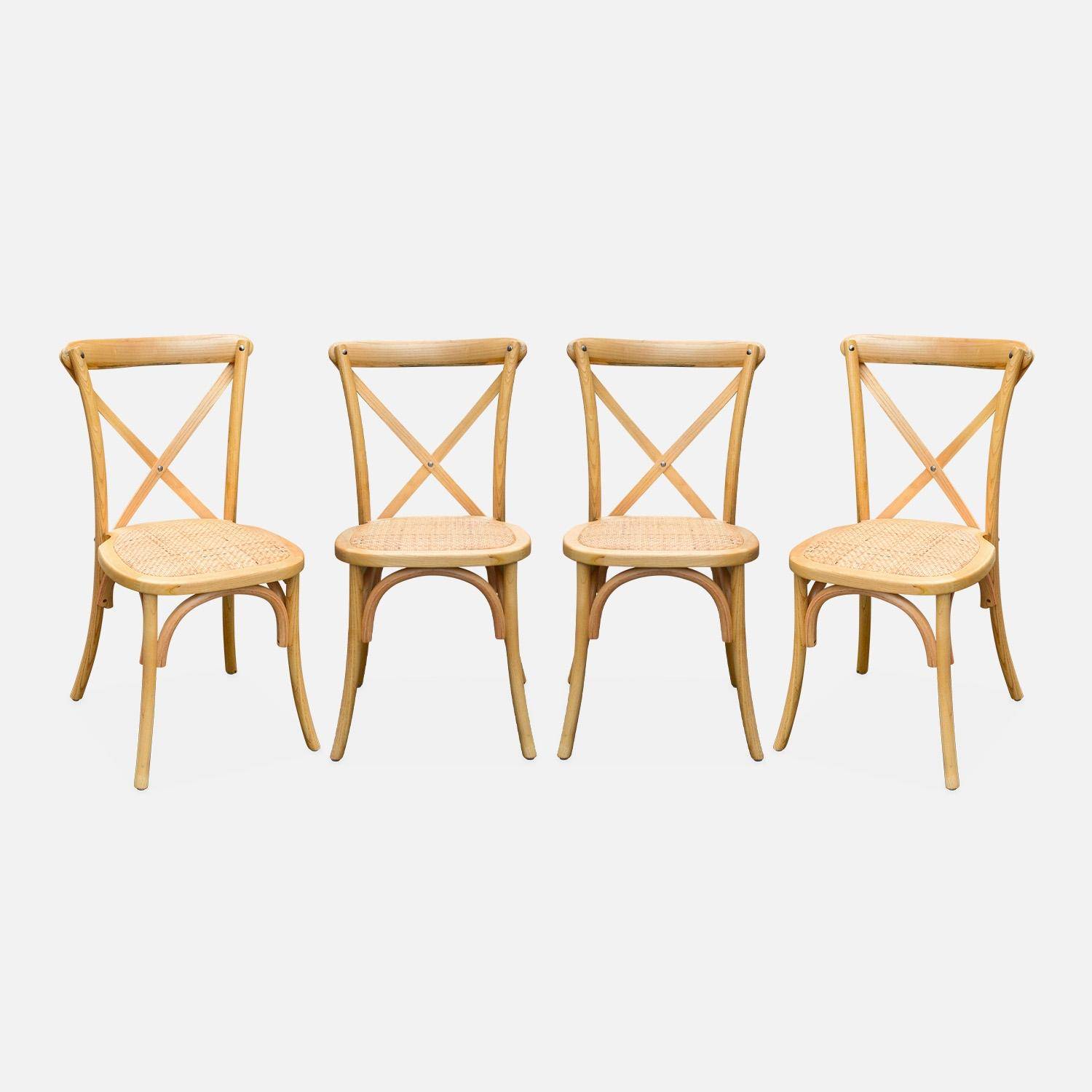 Vintage cederhouten bistrostoelen (set van 4) naturel 48,5 x 53,5 x 88,5 cm - Belleville,sweeek,Photo3