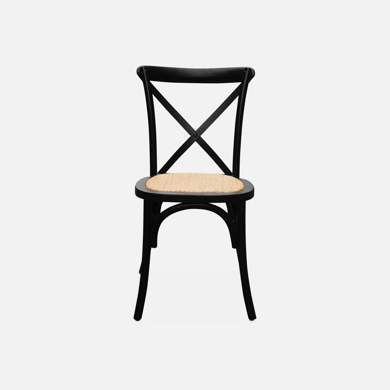 Vintage rubberhouten bistrostoelen (set van 4) zwart 48,5 x 53,5 x 88,5 cm - Belleville Photo6