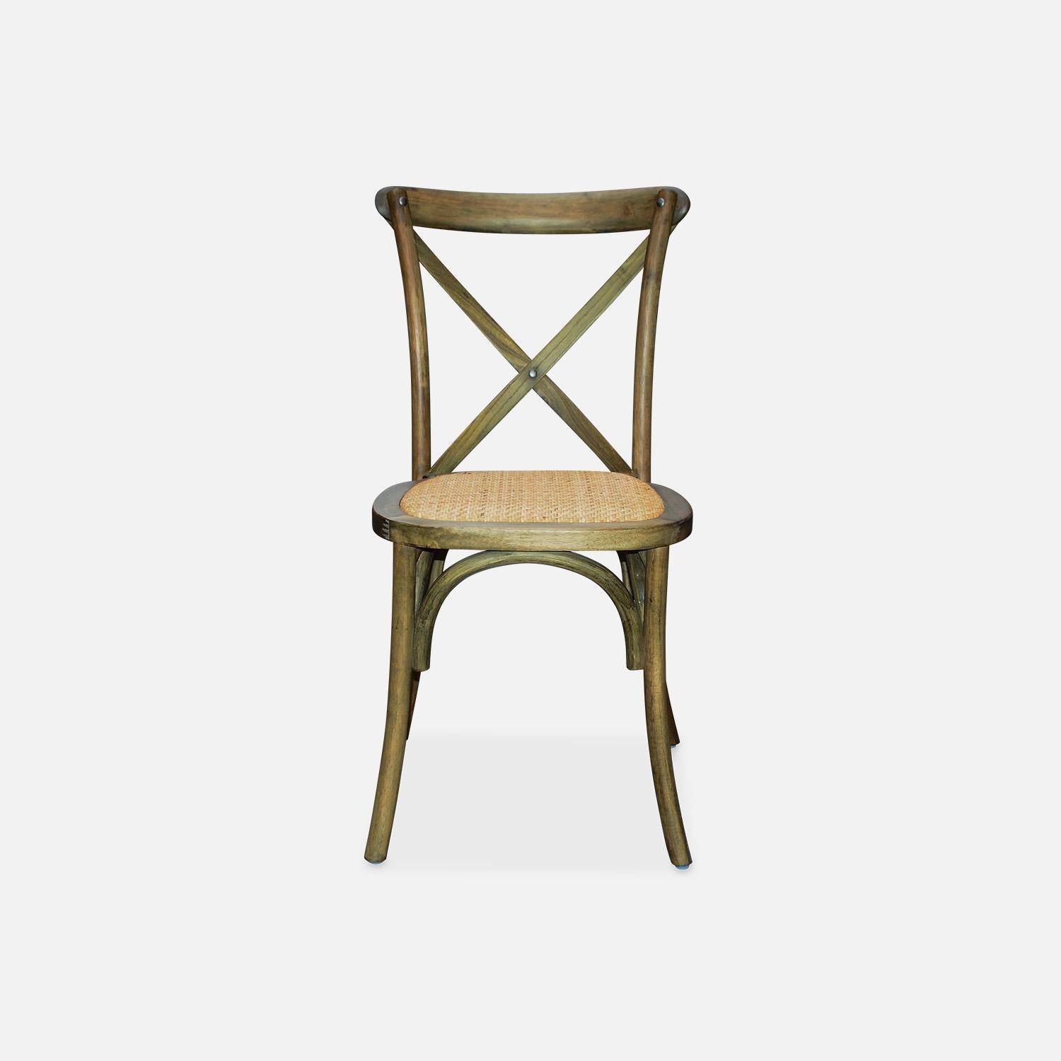 Silla de bistró vintage de madera, set de 4, Belleville, Marrón viejo, 48.5x53.5x88.5 cm,sweeek,Photo2