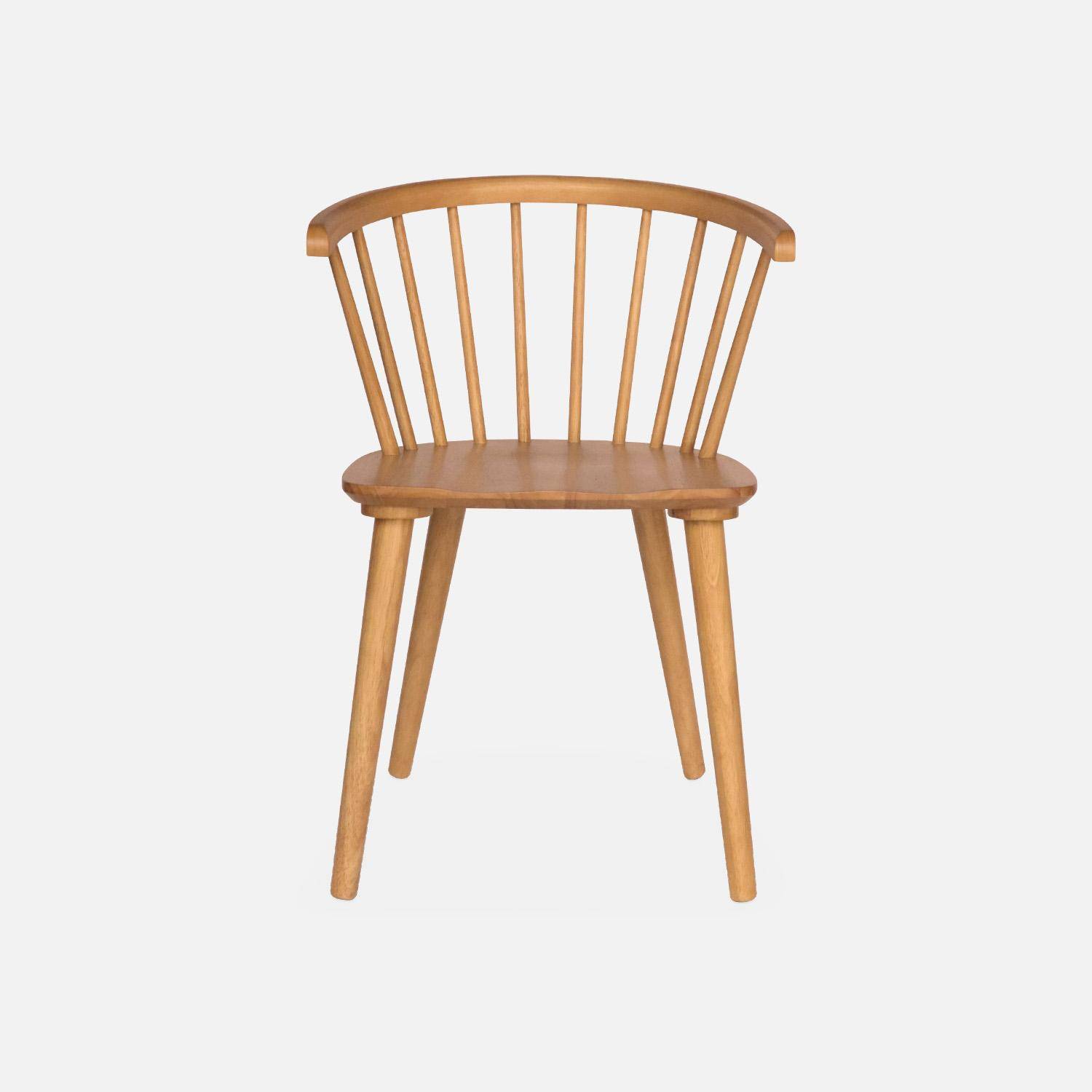 Set of 4 wooden and plywood chairs, Paula, Natural, 53x47.5x76 cm Photo5