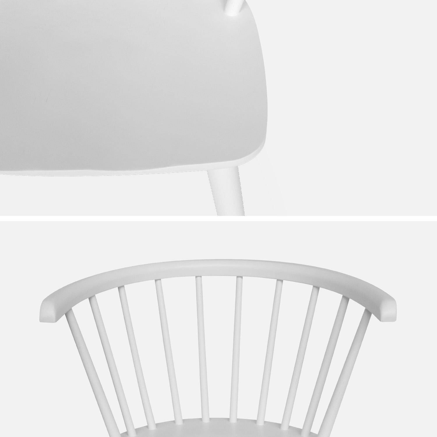 Set van 4 witte houten en multiplex barstoelen, Paula, B 51 x D 53 x H 75cm Photo6