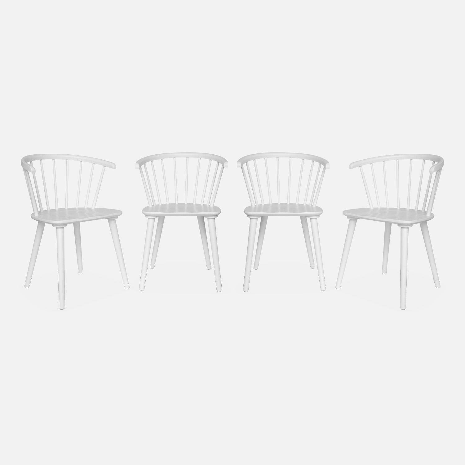 Set van 4 witte houten en multiplex barstoelen, Paula, B 51 x D 53 x H 75cm Photo3