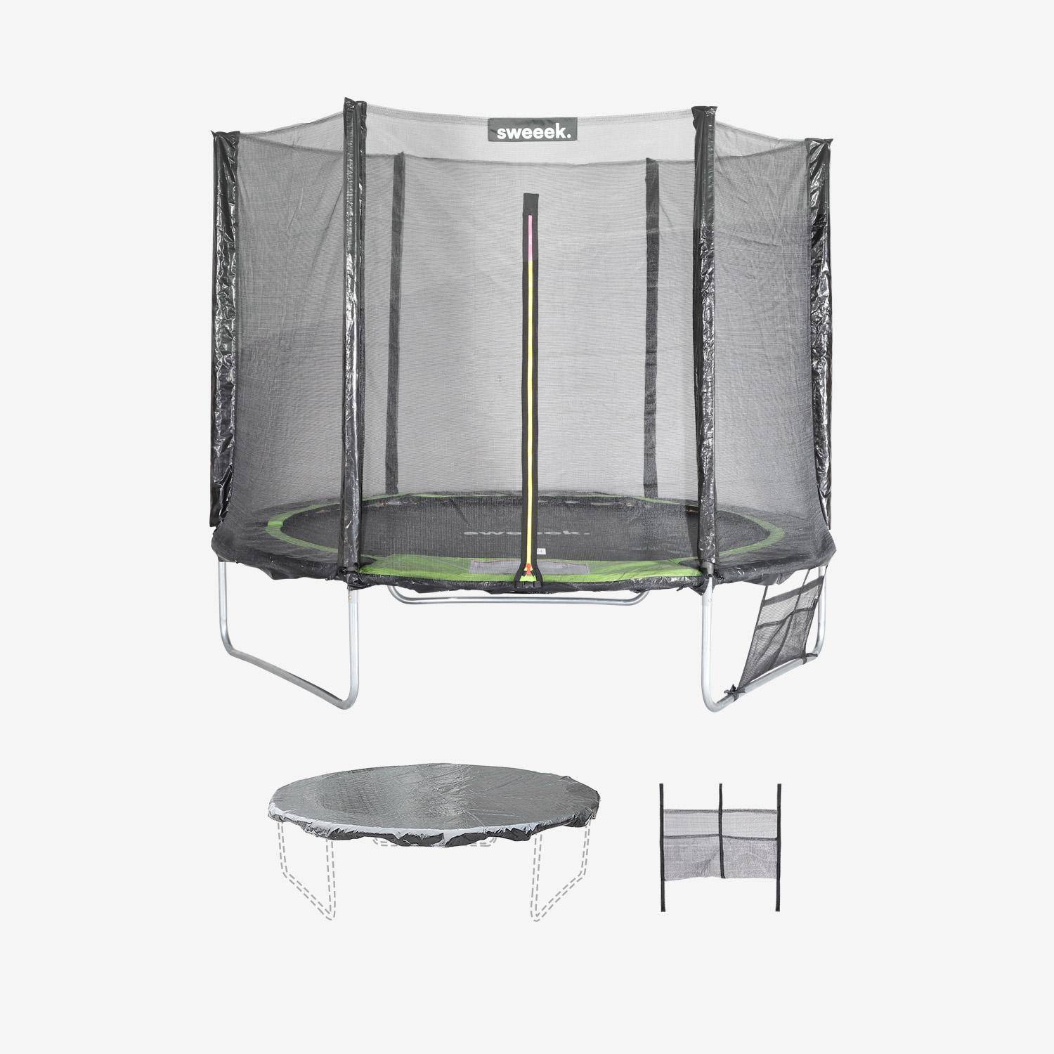 8ft trampoline with accessory kit, Galaxie, Green, 244x244x150 cm Photo1