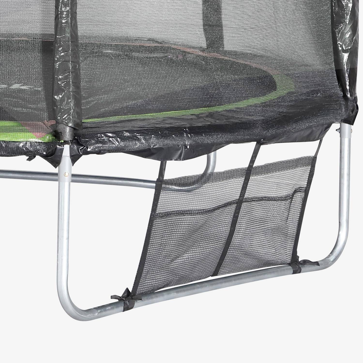 Trampoline 250 cm, vert, avec filet de protection, bâche, filet pour chaussures, kit d’ancrage,sweeek,Photo4