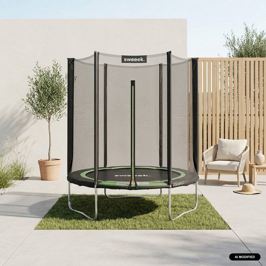 Trampolin Ø180cm - grün mit Sicherheitsnetz